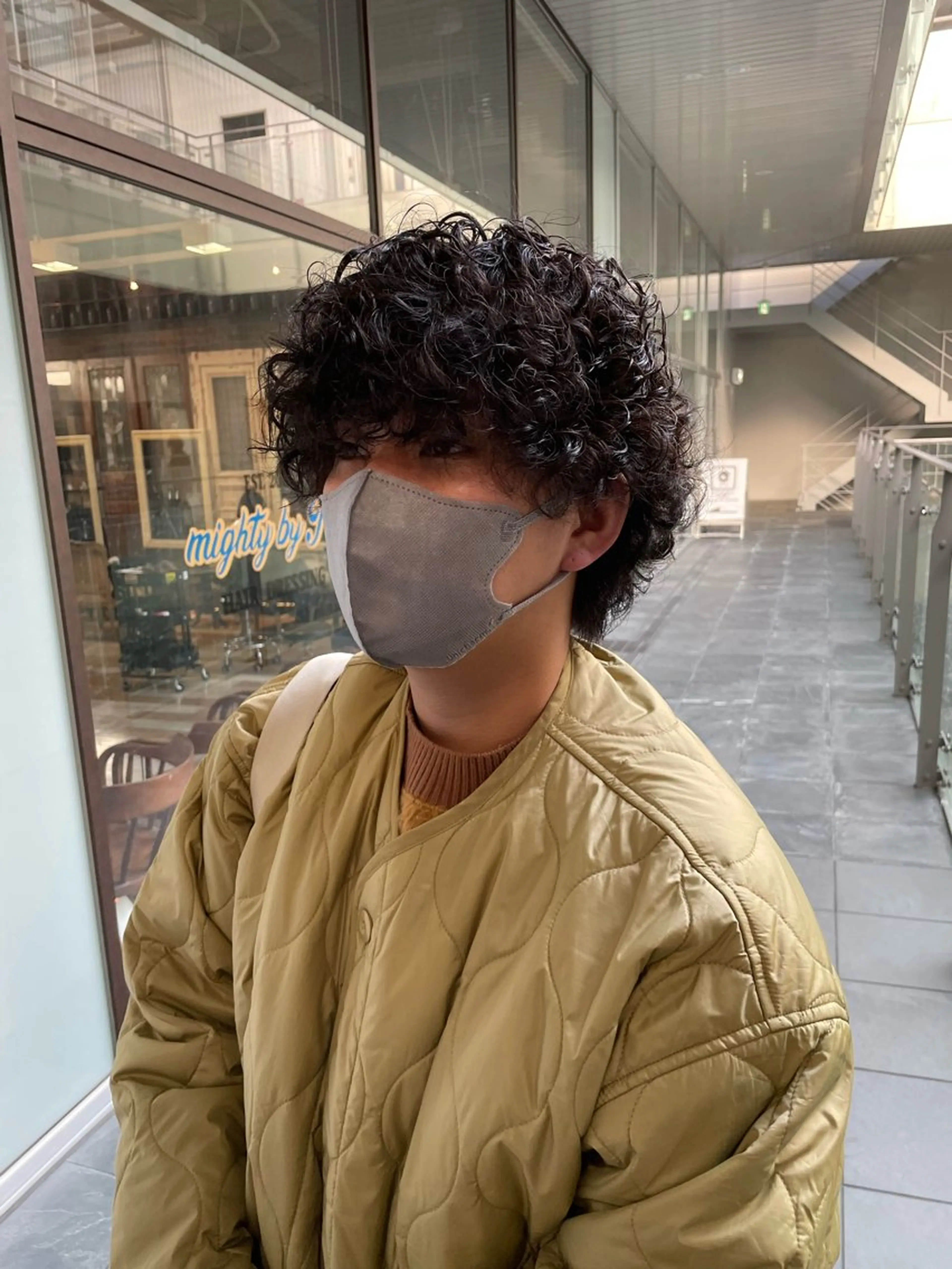 パーマ メンズ 栄　mighty by H所属・不破一輝/栄/矢場町 ボブ/レイヤー/艶髪のヘアスタイル