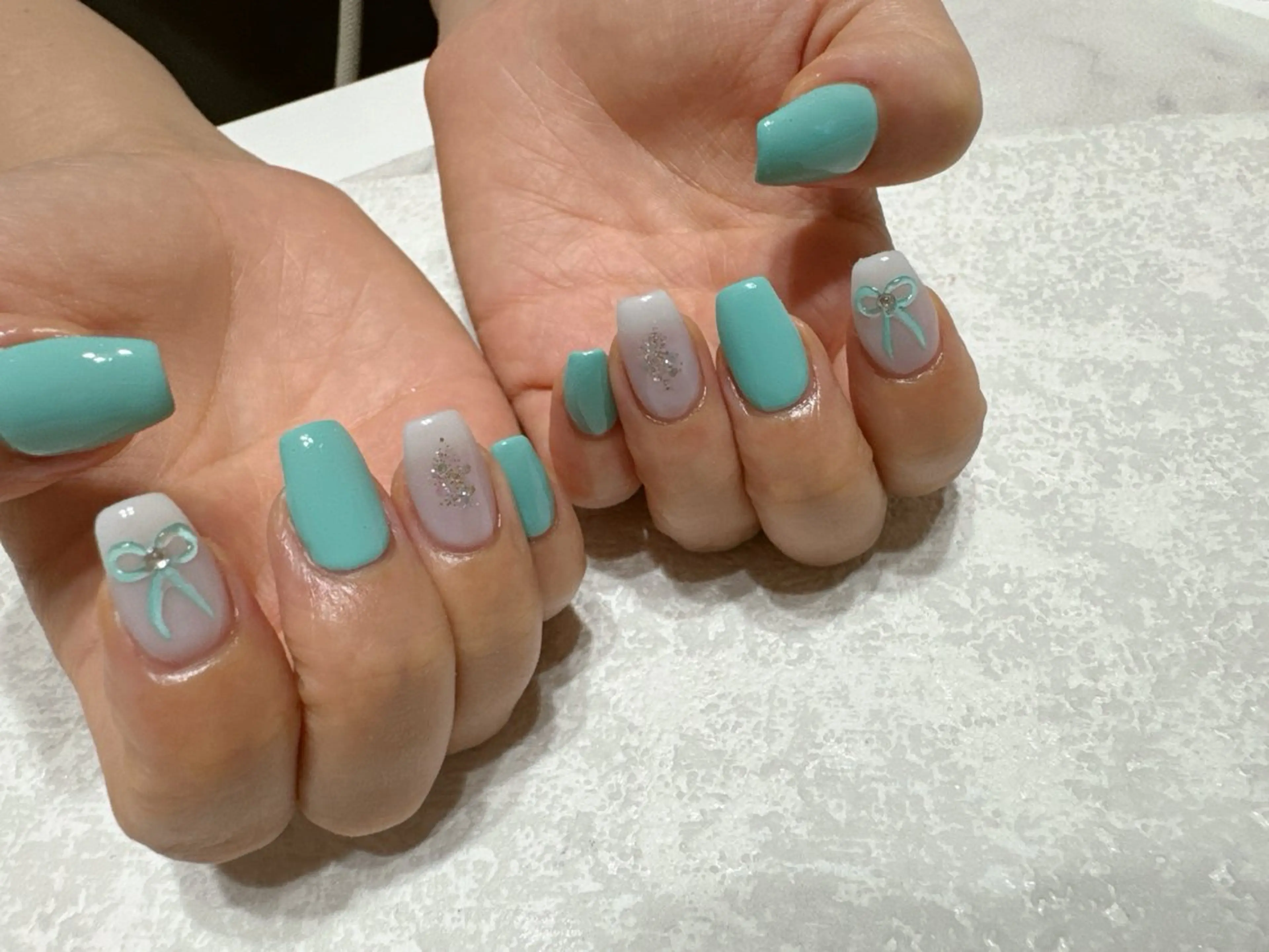 ネイル オーロラネイル フットネイル フレンチネイル ジェルネイル 韓国ネイル ハンドネイル kikinail 溝の口のネイルデザイン