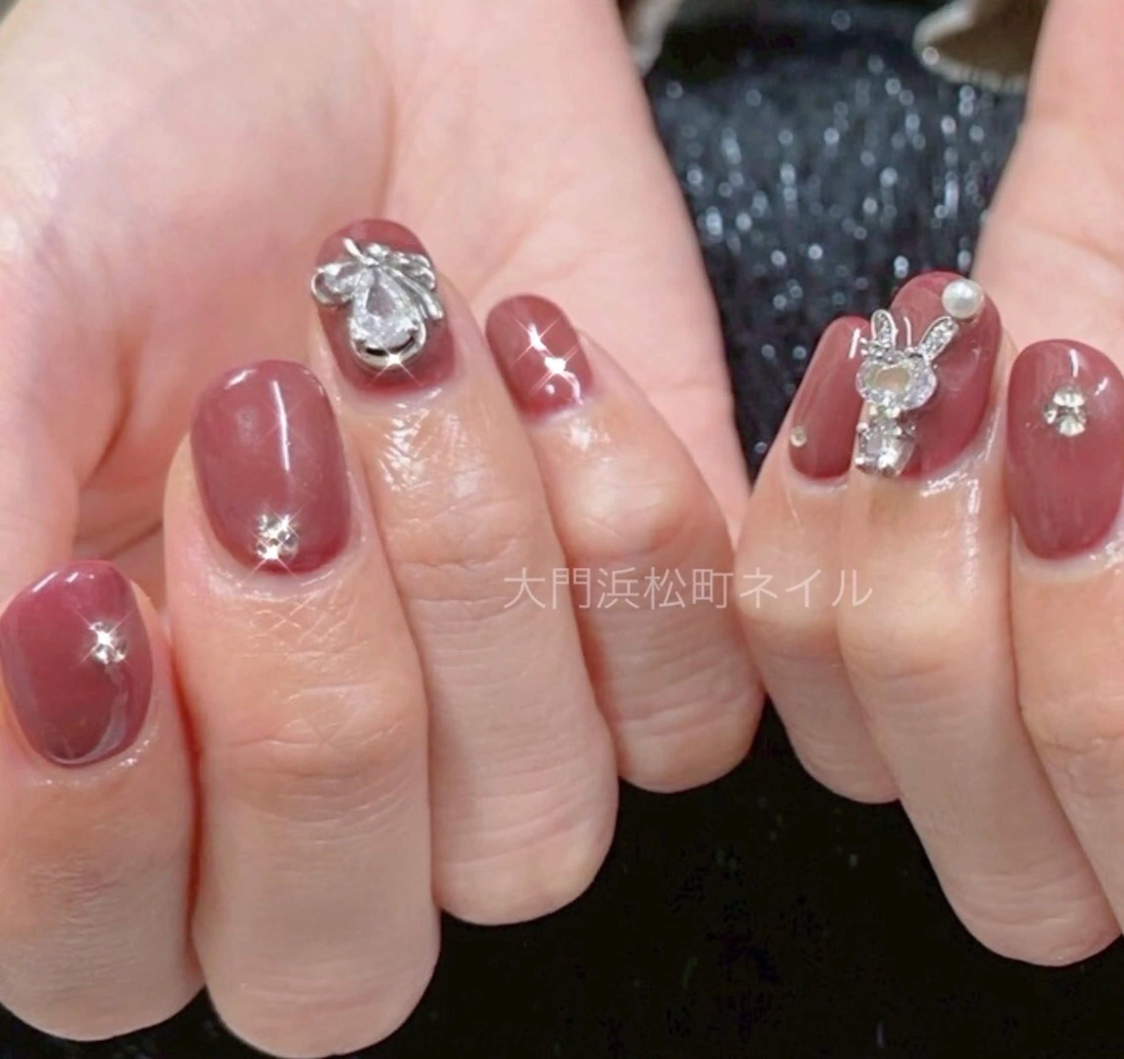 ネイル フレンチネイル ガラスフレンチ マグネットネイル ミラーネイル オフィスネイル ハンドネイル ハンドケア 大門浜松町 ネイルのネイルデザイン