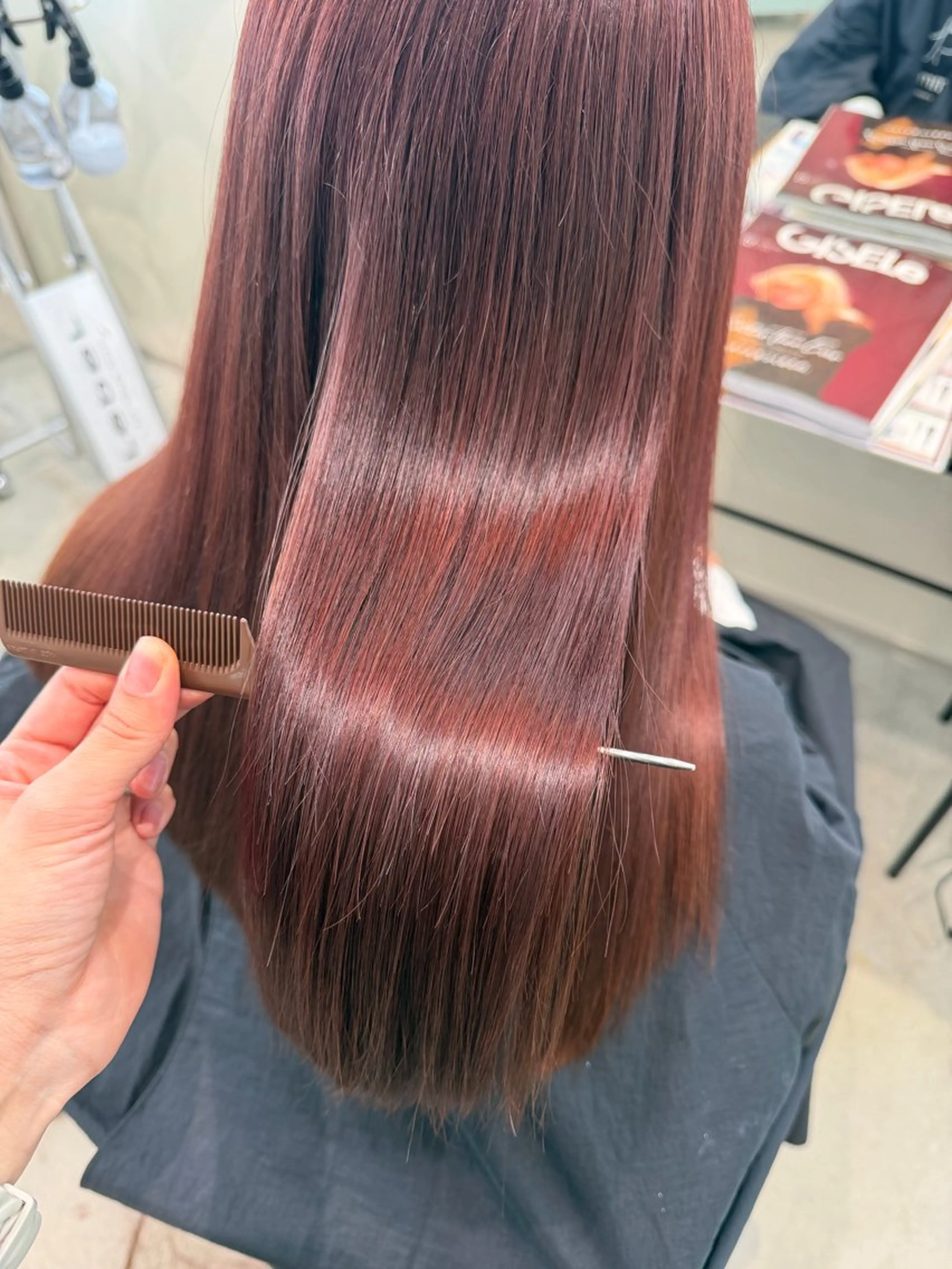 セミロング カラー カット ヘアカラー トリートメント Tamagawa Sakiのヘアスタイル