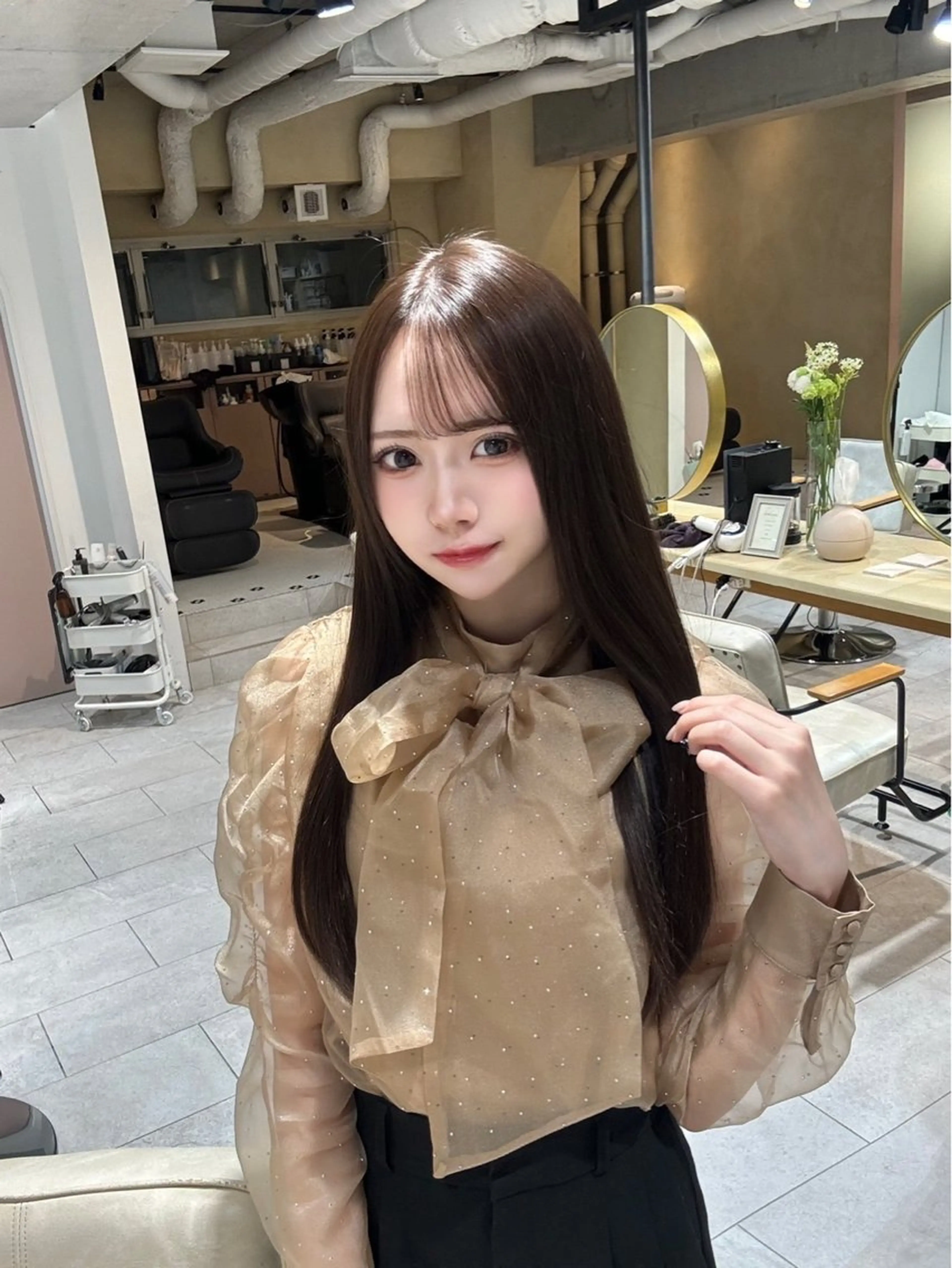 ロング カラー ヘアカラー SALOWIN所属・ブリーチ 縮毛矯正/ 艶髪/COCONAのヘアスタイル