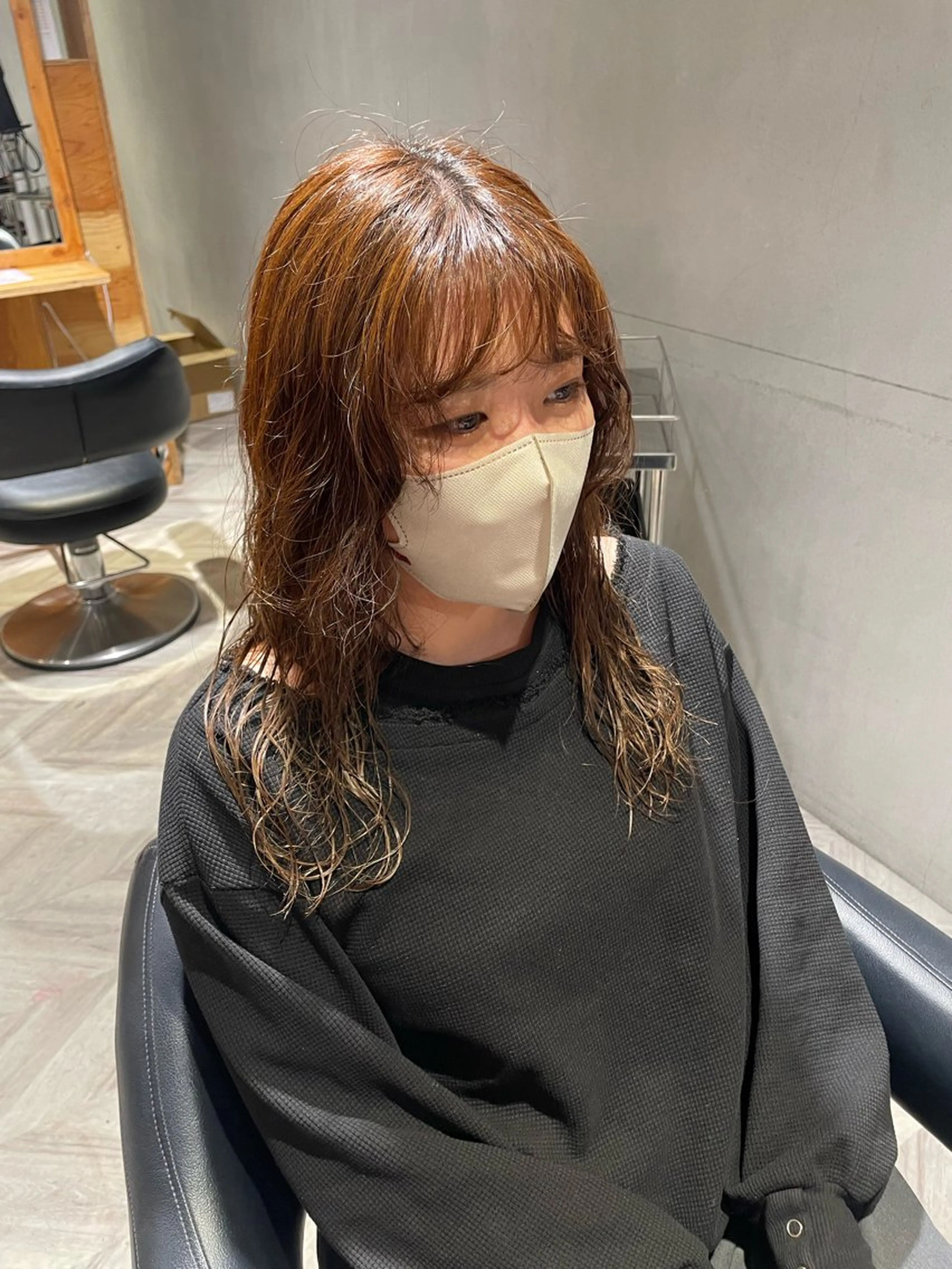 セミロング パーマ LEAPS adore都島店所属・みゆう 都島/透明感のヘアスタイル