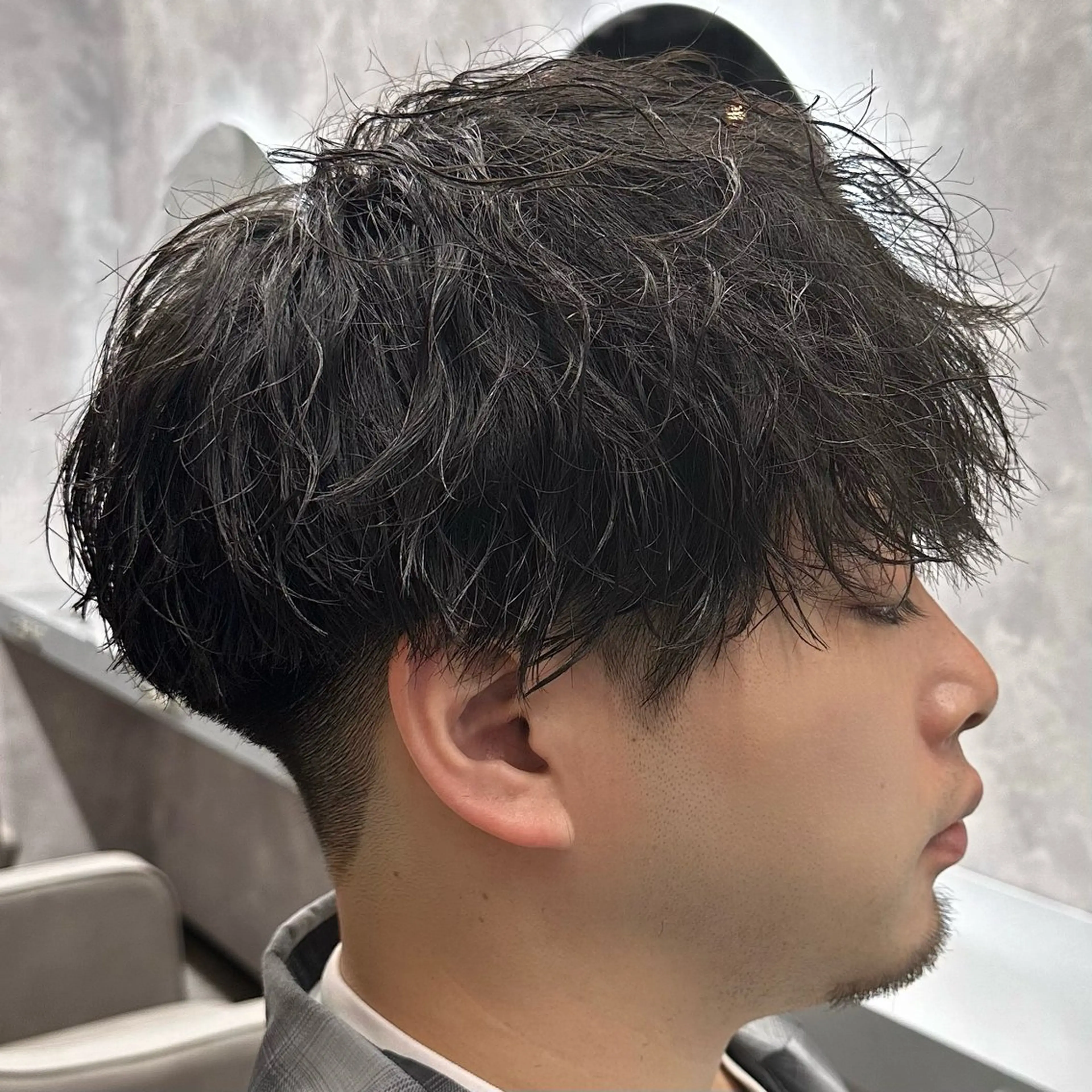 パーマ メンズ カット パーマ メンズパーマ🔵 ハイトーン✨原田慎也のヘアスタイル