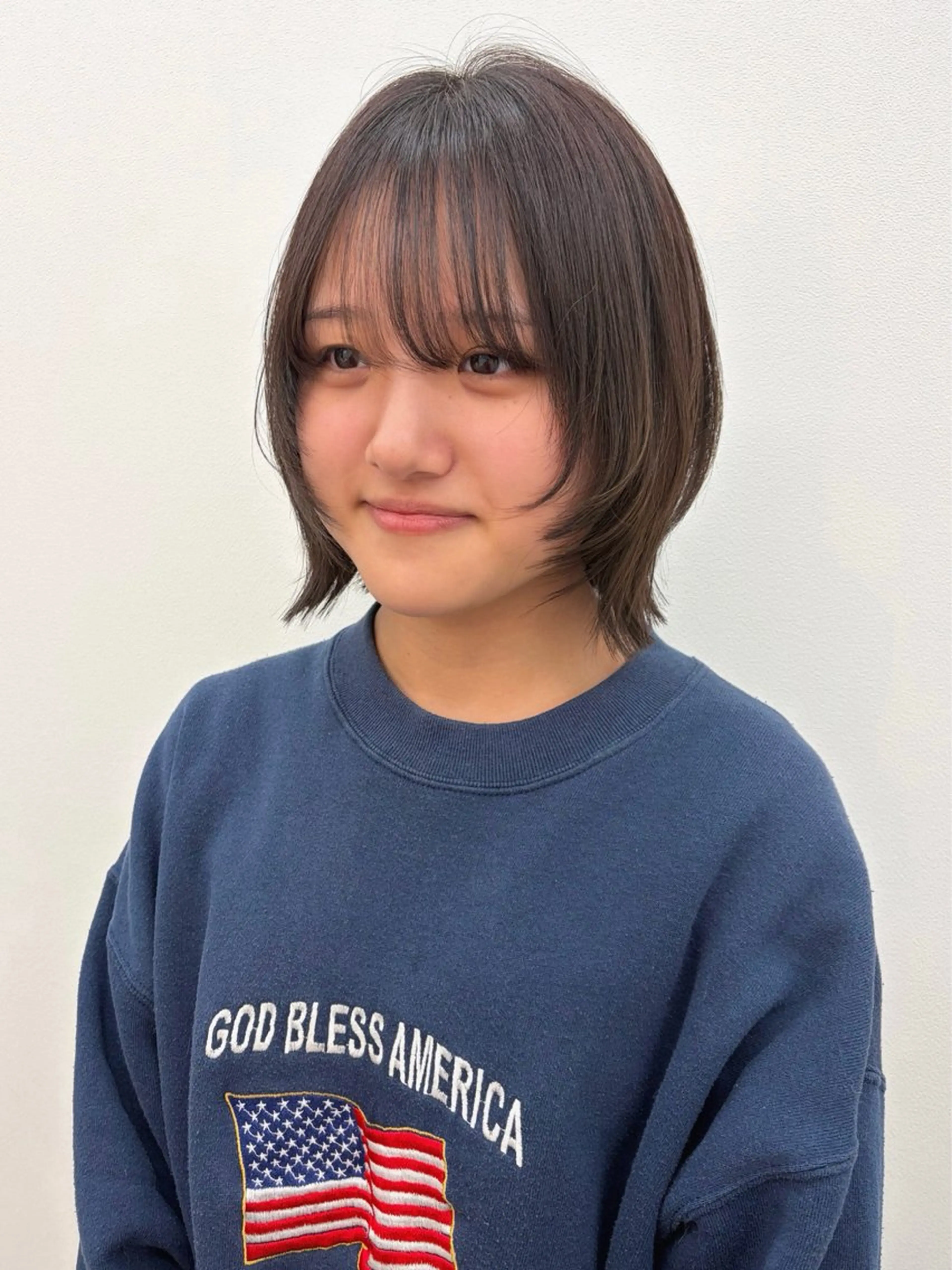 ミディアム カット ヘアカラー トリートメント 後藤 陽花子のヘアスタイル