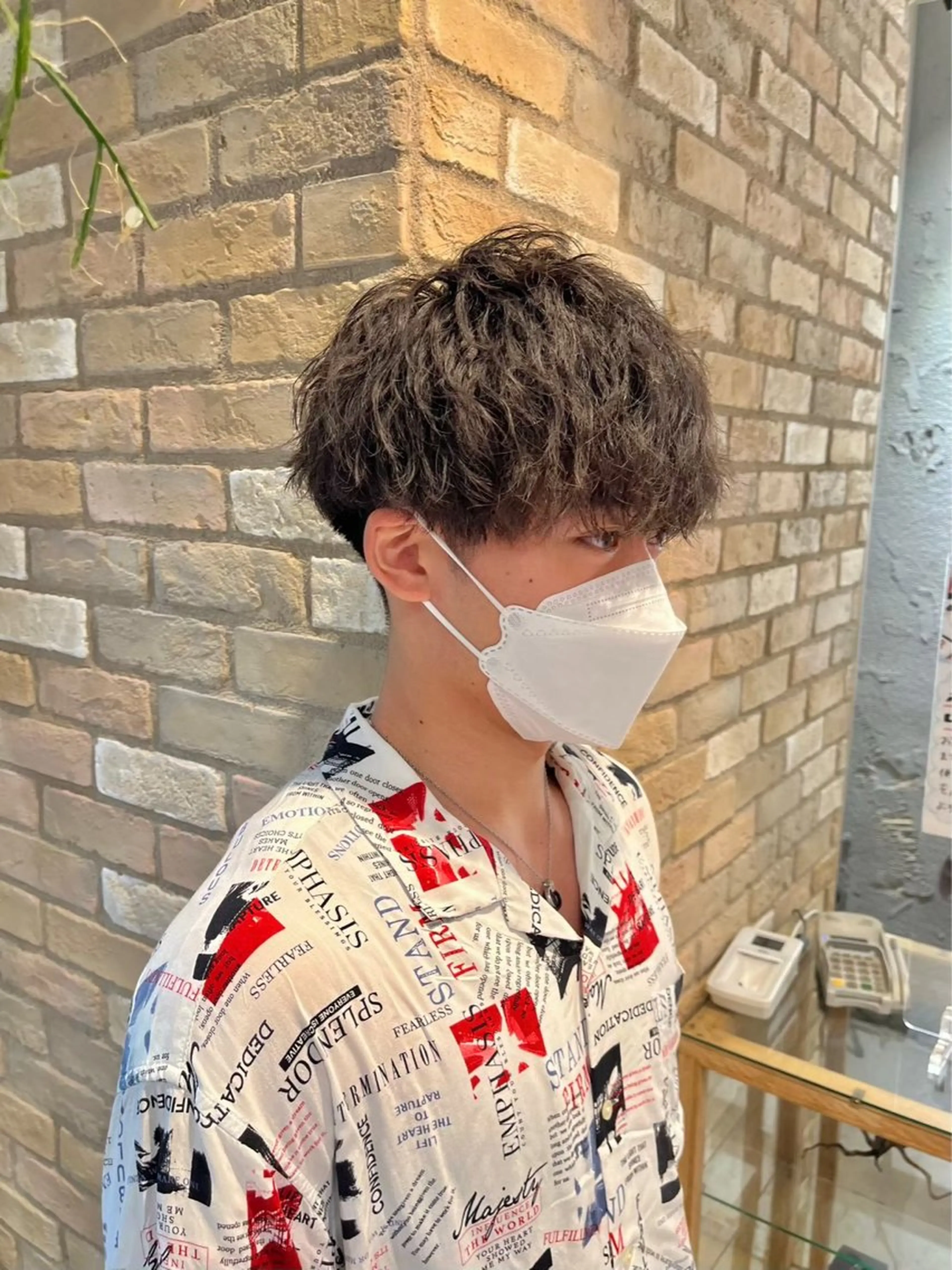 メンズ シャドウパーマ/ 波巻きパーマ/三鷹のヘアスタイル