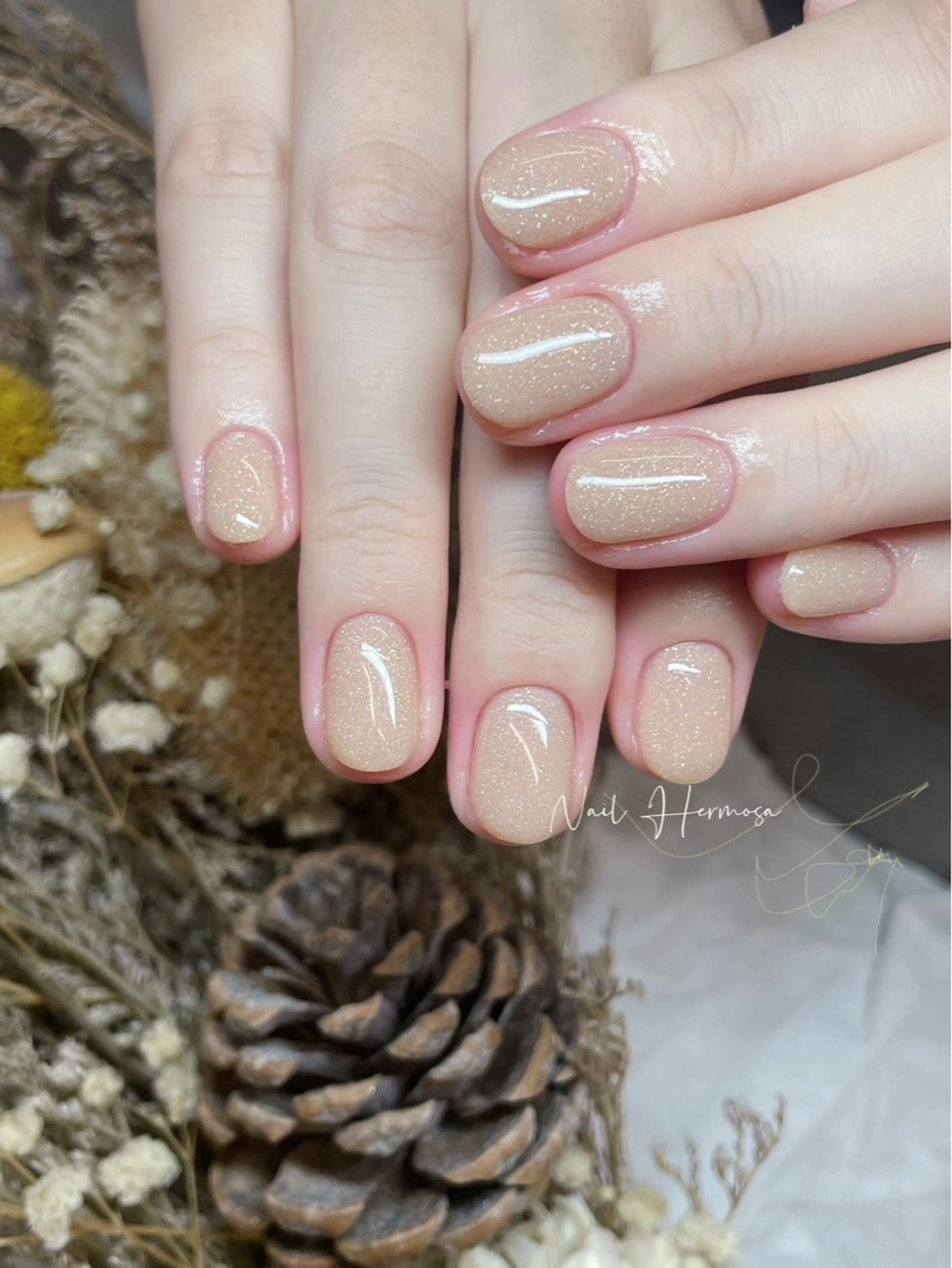 ネイル 長さ出し フラッシュネイル フットネイル ジェルネイル マグネットネイル ハンドネイル エルモサ YURIKAのネイルデザイン