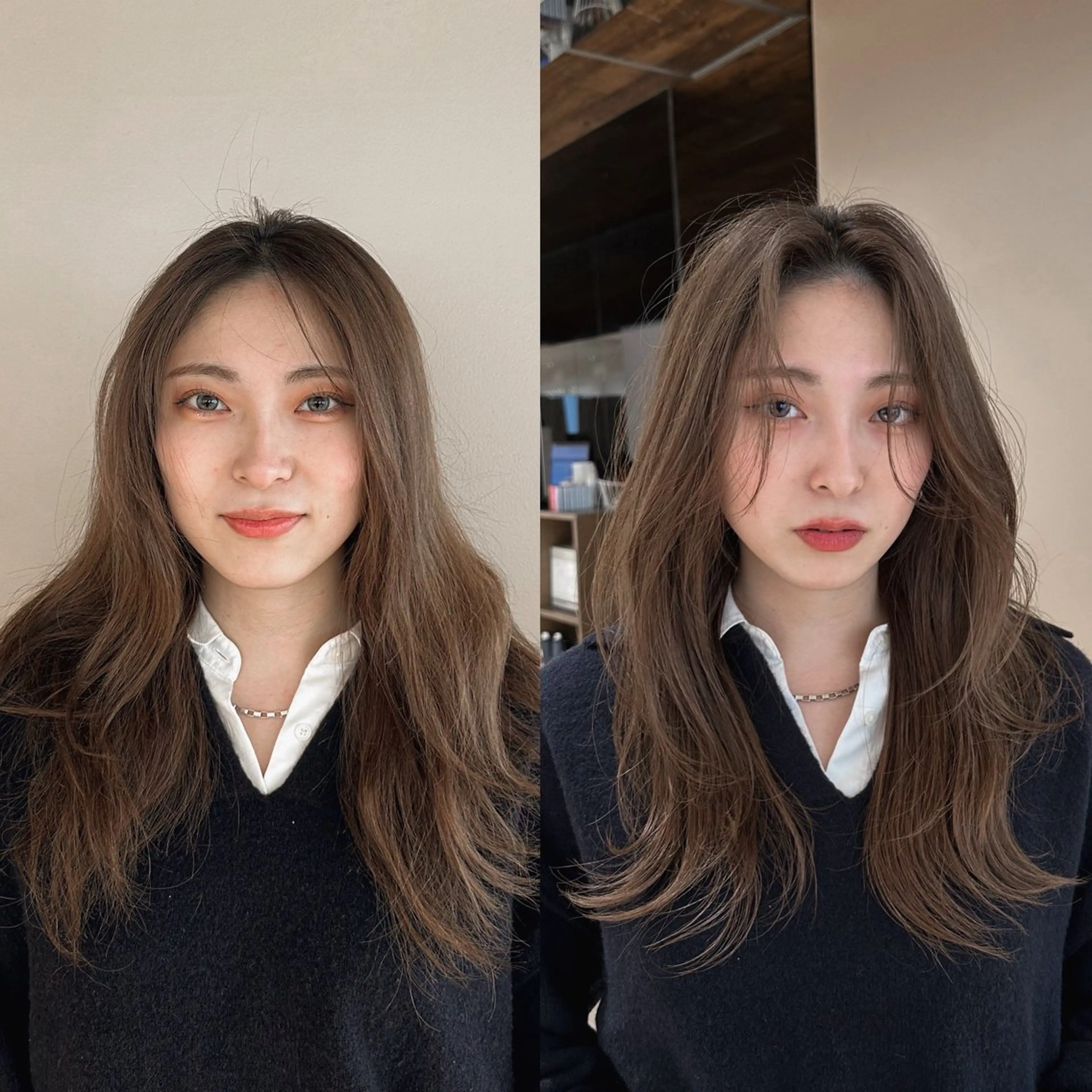 ロング カット トリートメント レイヤー/顔周り カット/松岡 祥利のヘアスタイル