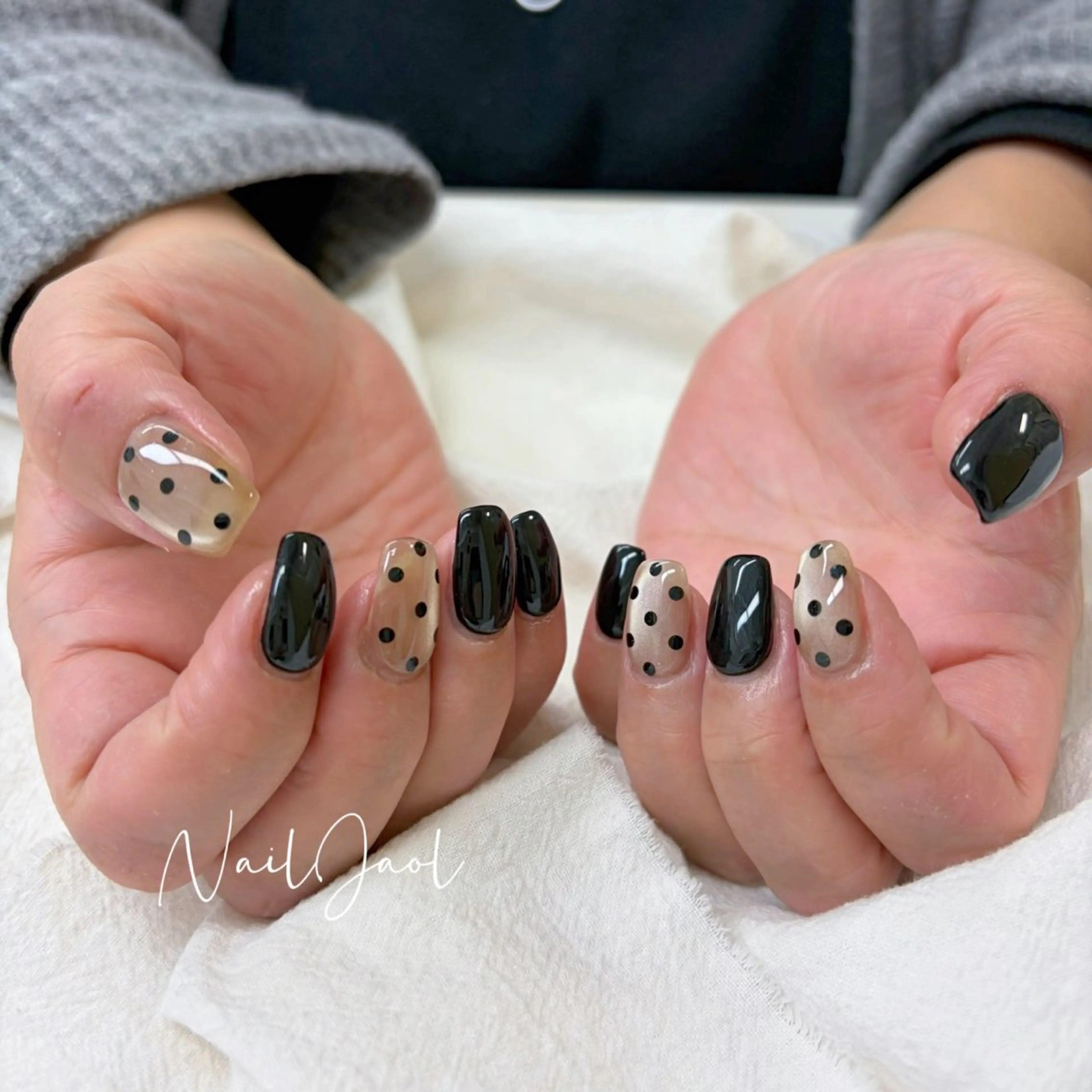 ミディアム 韓国風ヘア ハンドネイル nail jaol池袋店所属・ネイルJaol 池袋のネイルデザイン