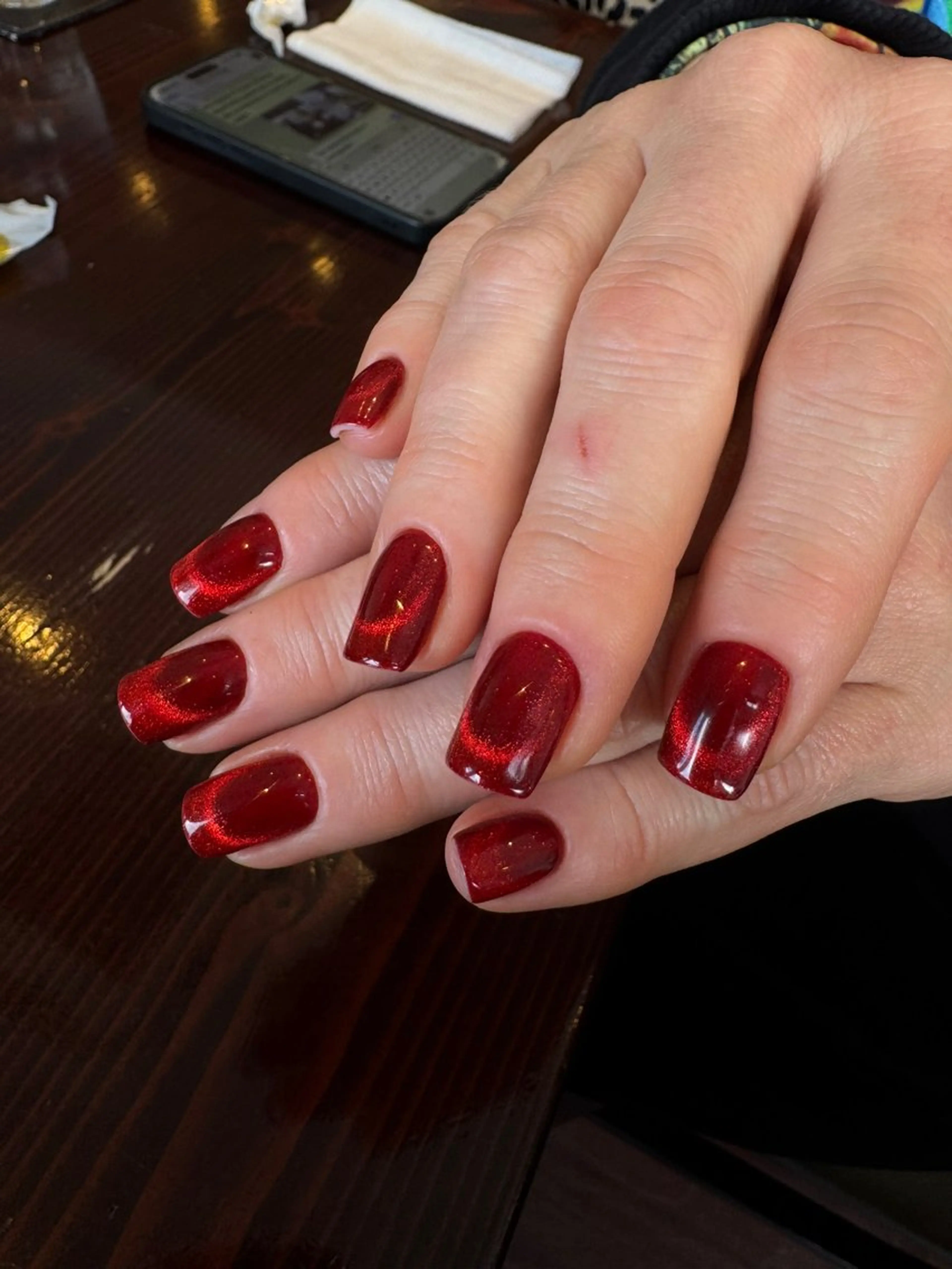 ネイル フレンチネイル マグネットネイル マグネットフレンチ DARIA Nailsのネイルデザイン