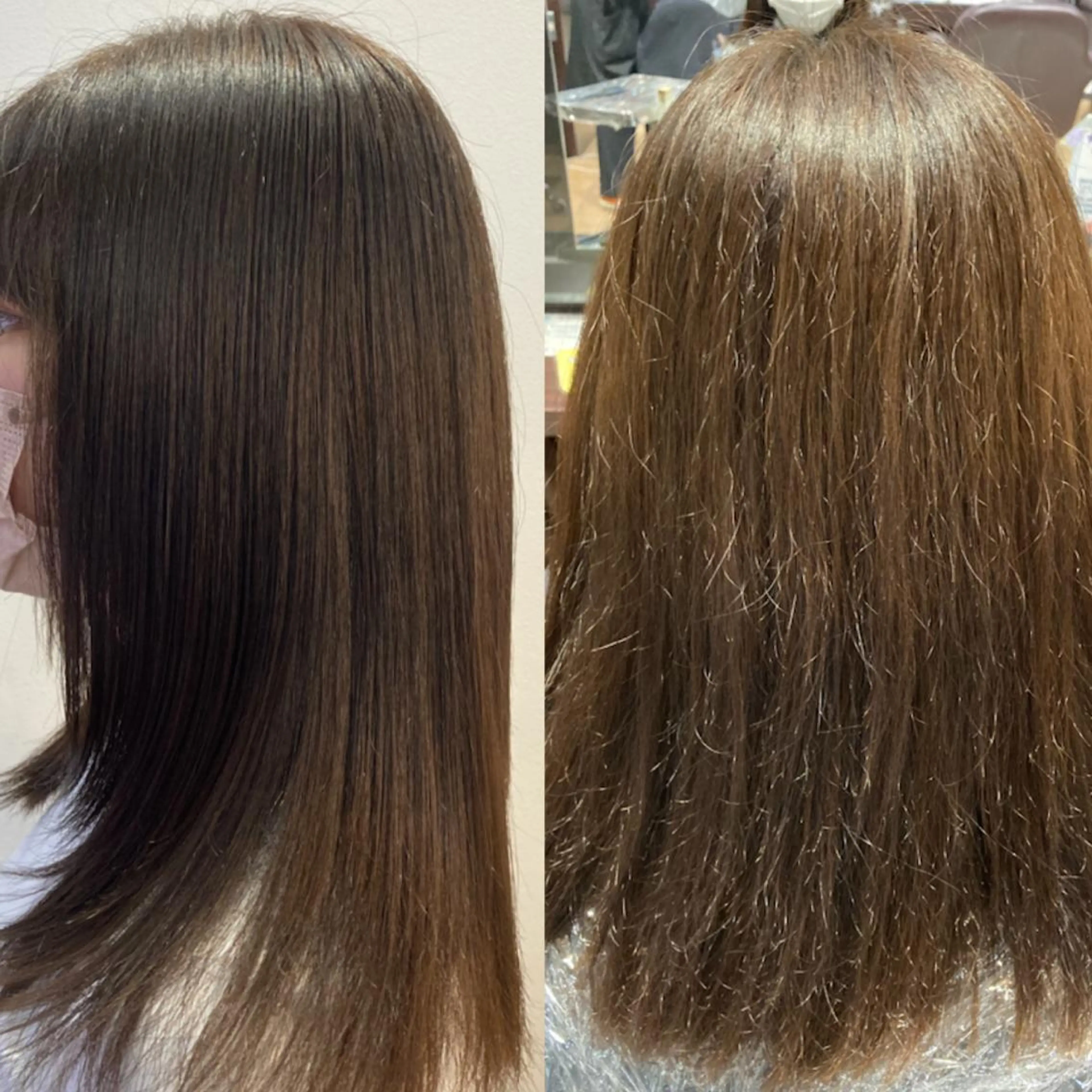 ロング カラー ブラウンカラー オリーブブラウン 縮毛矯正 レピア　博多駅前店所属・LEPIA 博多駅前店のマツエク・マツパデザイン