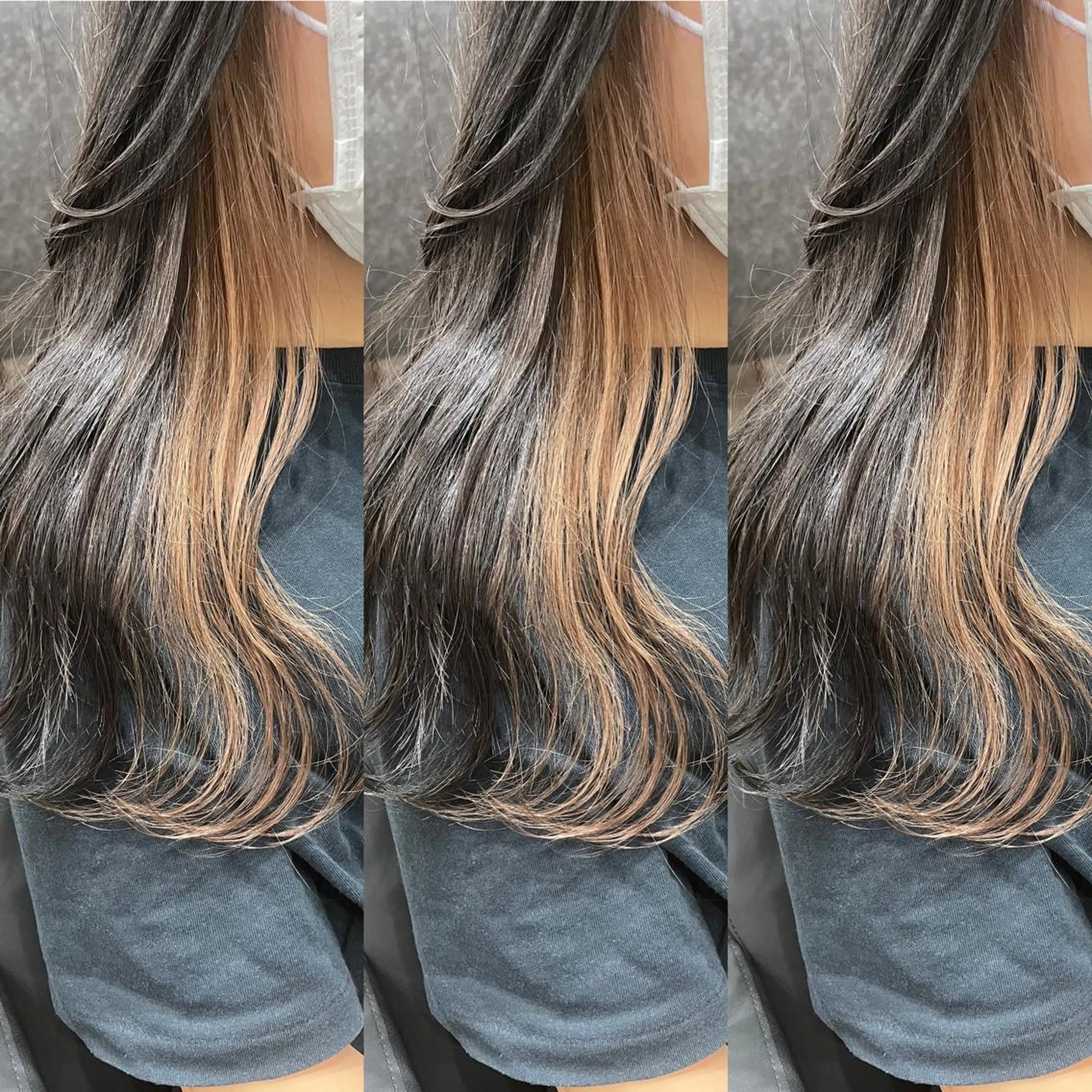 セミロング セミロングパーマ ミストバング ボブ ハイライト 髪質改善 カット ヘアカラー トリートメント GULF門前仲町所属・韓国風レイヤー ハイトーンRYOTAのヘアスタイル