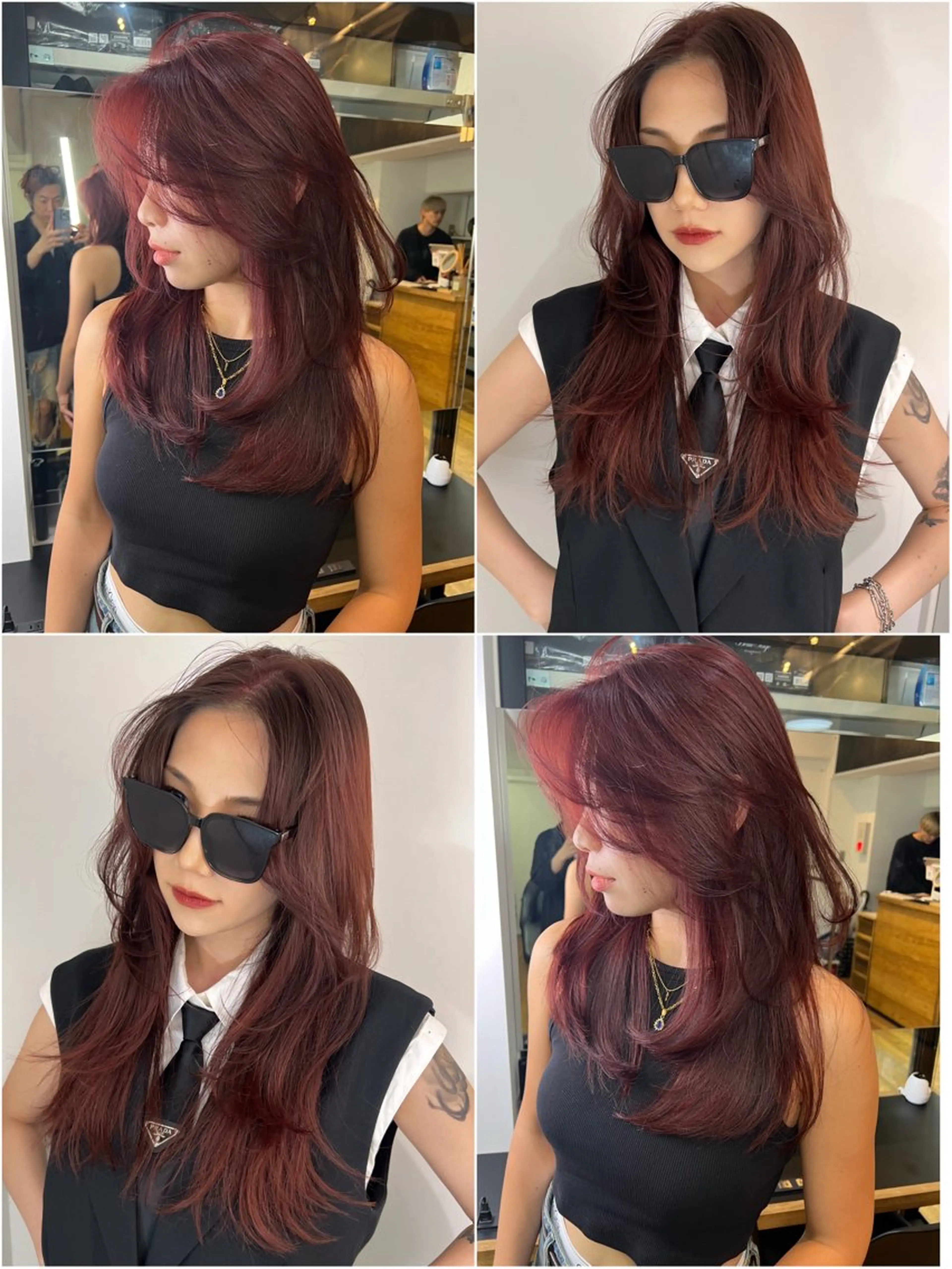 ロング 🇨🇳ワンホンヘア 下田鉄也のヘアスタイル