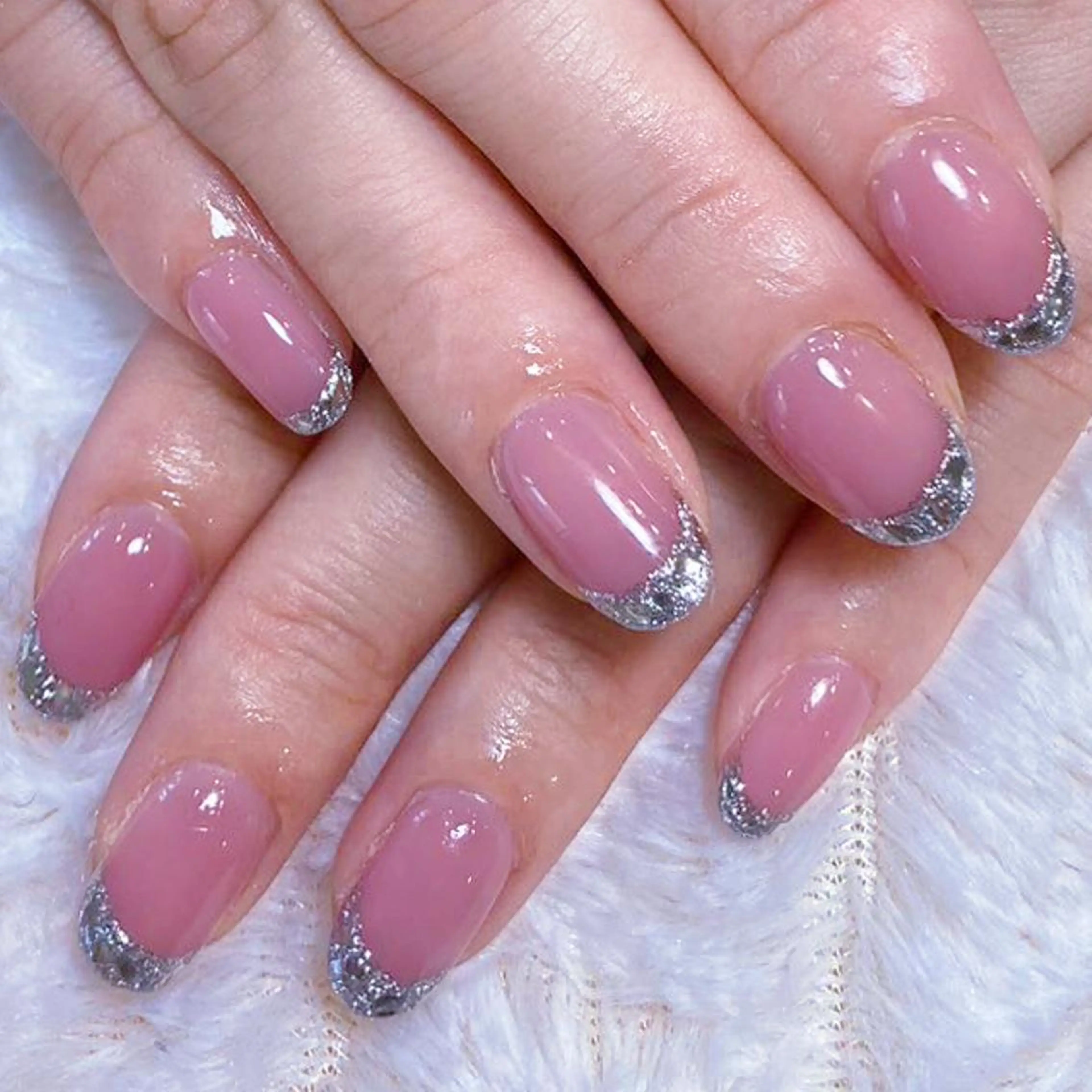 ネイル アートネイル オーロラネイル フラッシュネイル ガーリー キラキラネイル diamond ♥のネイルデザイン