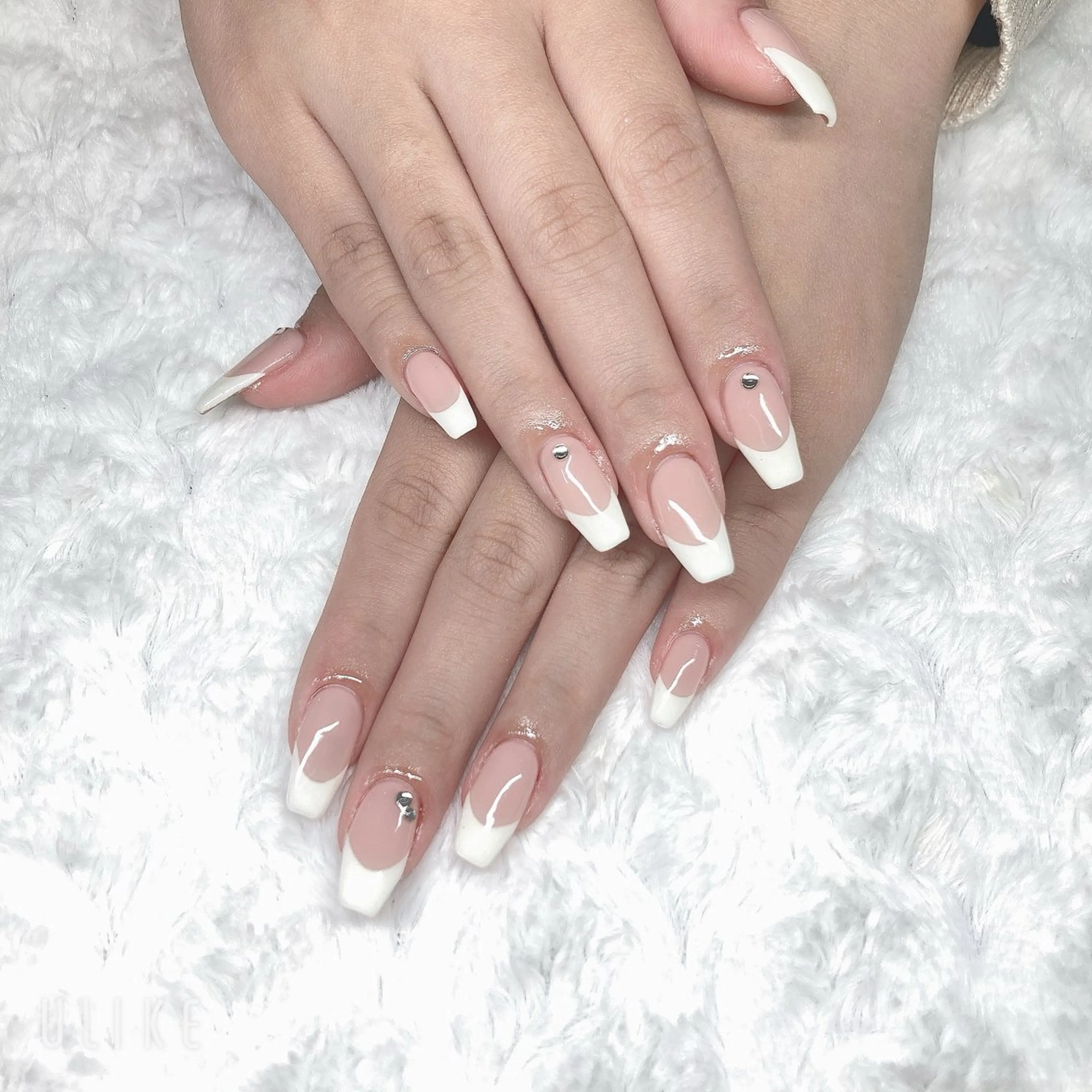 ⋆˖୨୧長さだし୨୧˖⋆　˳✧ベースカラーなし✧˳ 　オフありフレンチ🤍　☑️リピーター様+1.500円の写真