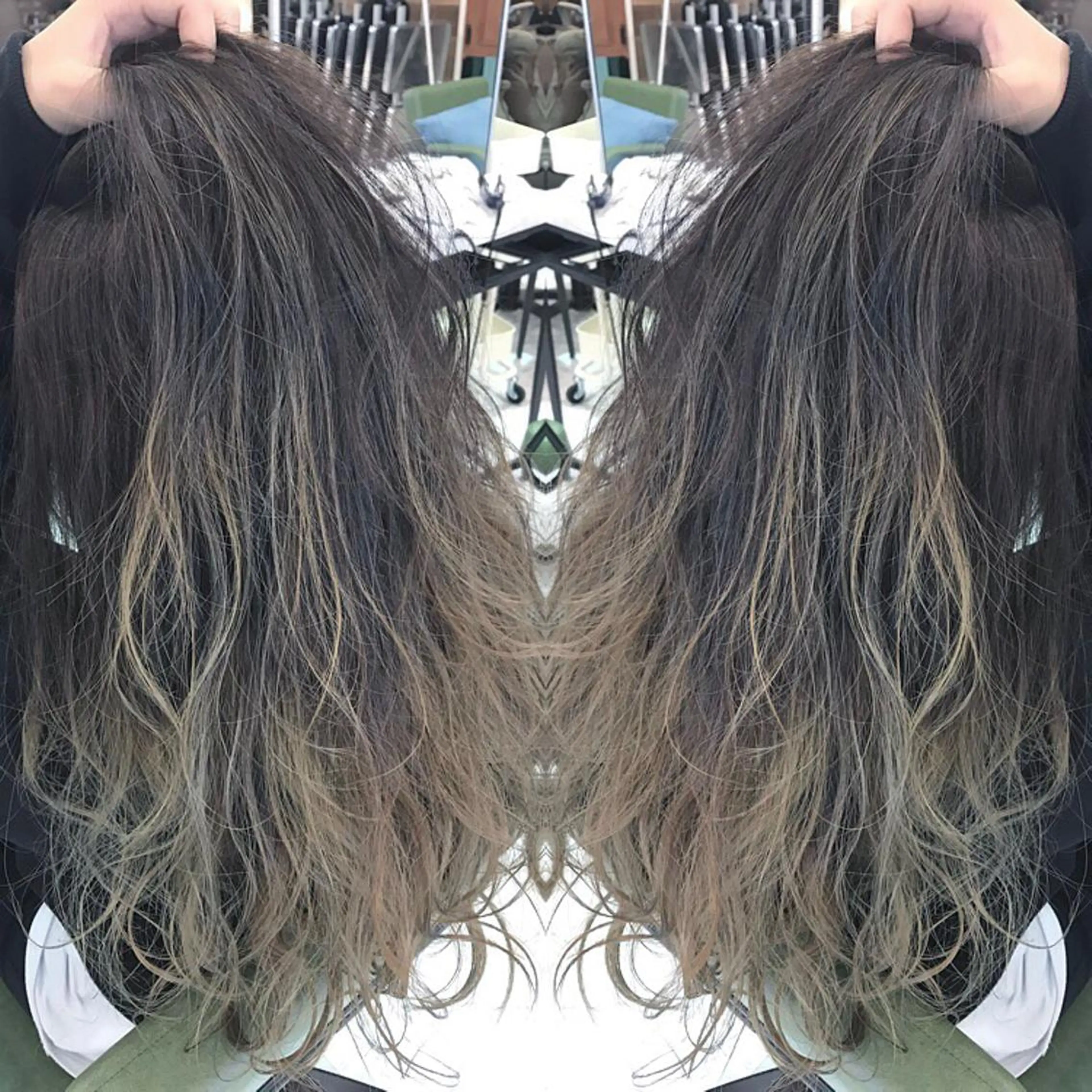 ロング カラー グレージュ ハイライトカラー ハイライト 青木 茂樹⭐️ 透明感カラーのヘアスタイル