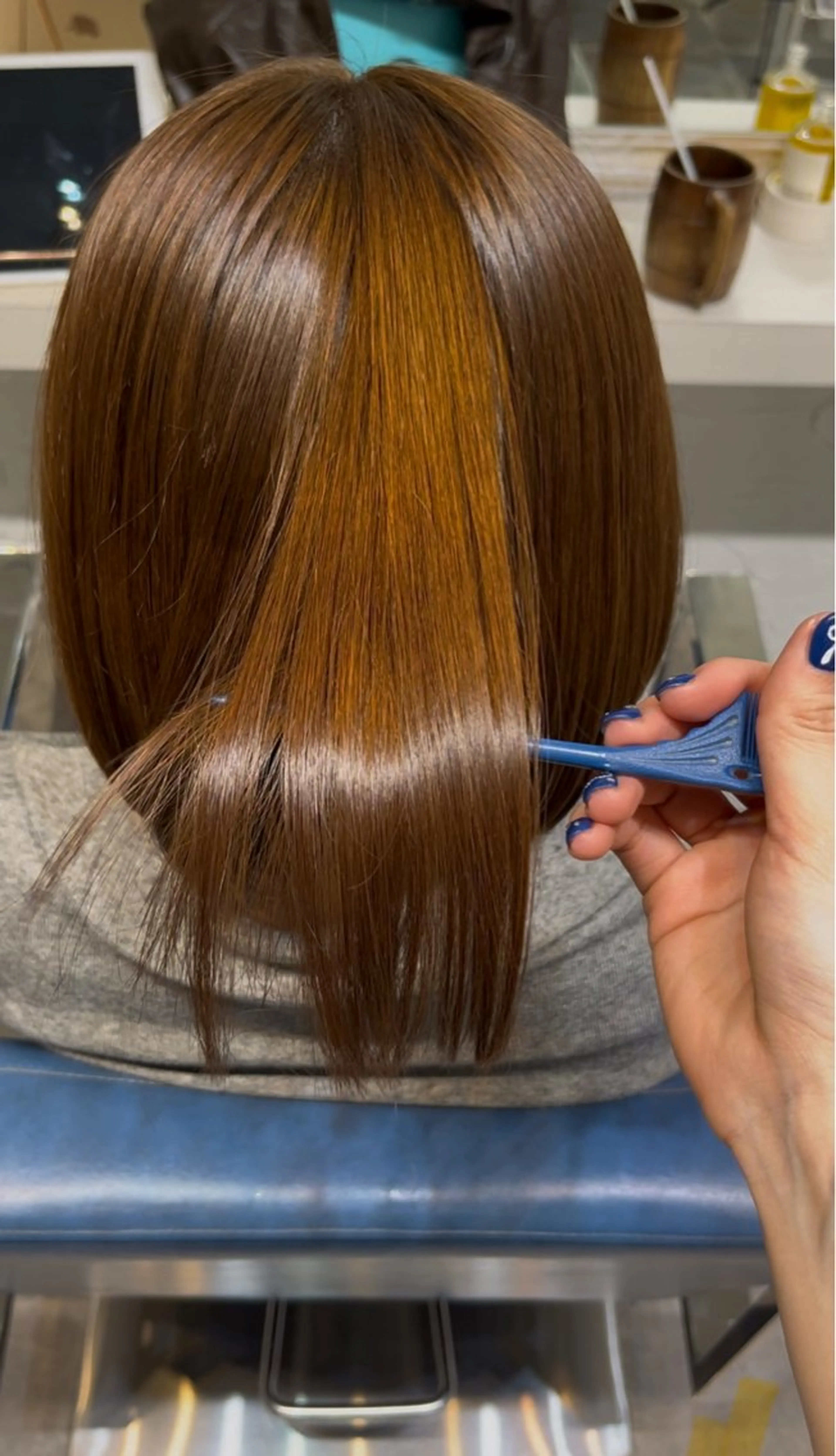 ショート 縮毛矯正 ヘッドスパ uros.所属・🩵aiko / モデル募集中️🩵のヘアスタイル