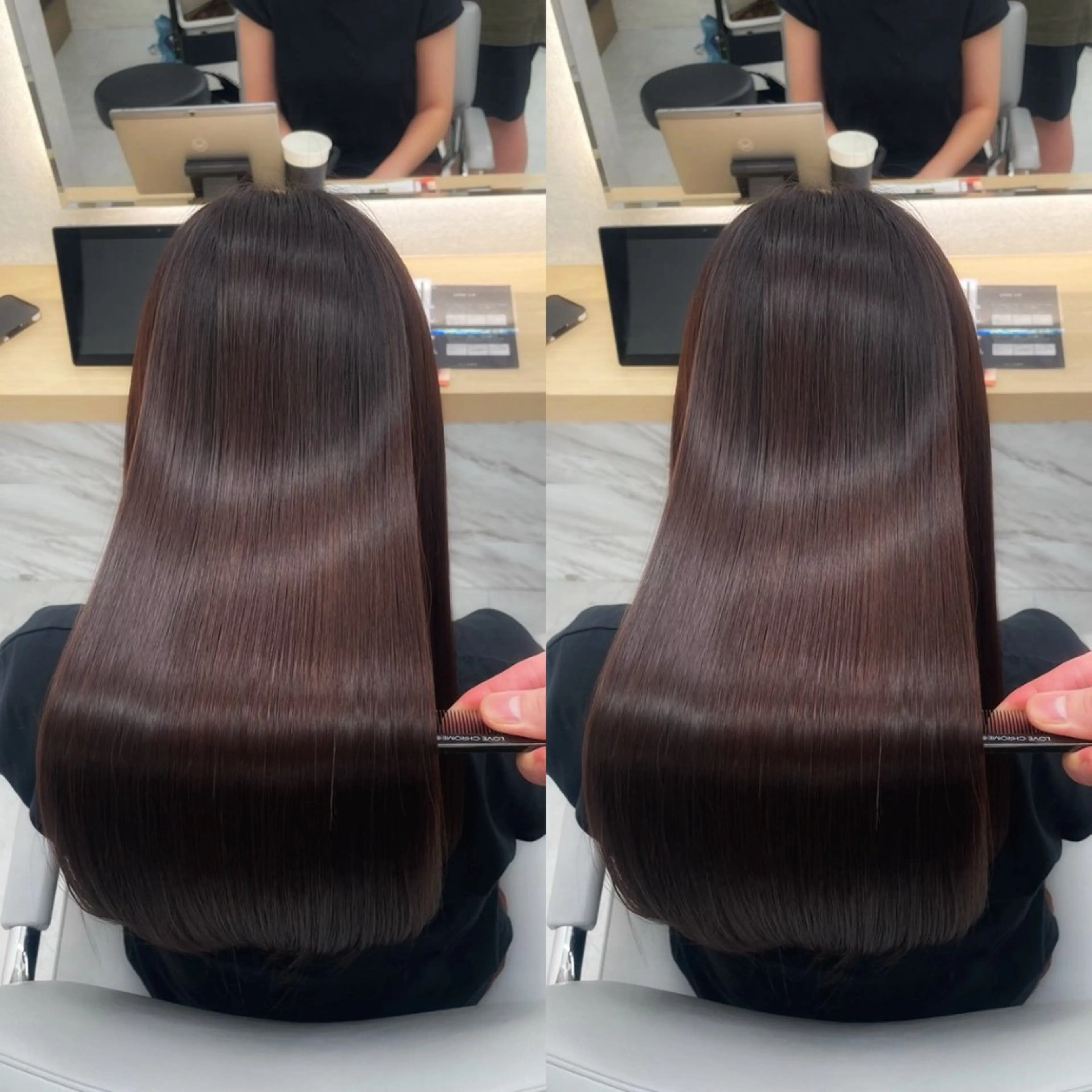 セミロング カット ヘアカラー トリートメント 銀座⭐️髪質改善⭐️ 平中 留生のヘアスタイル