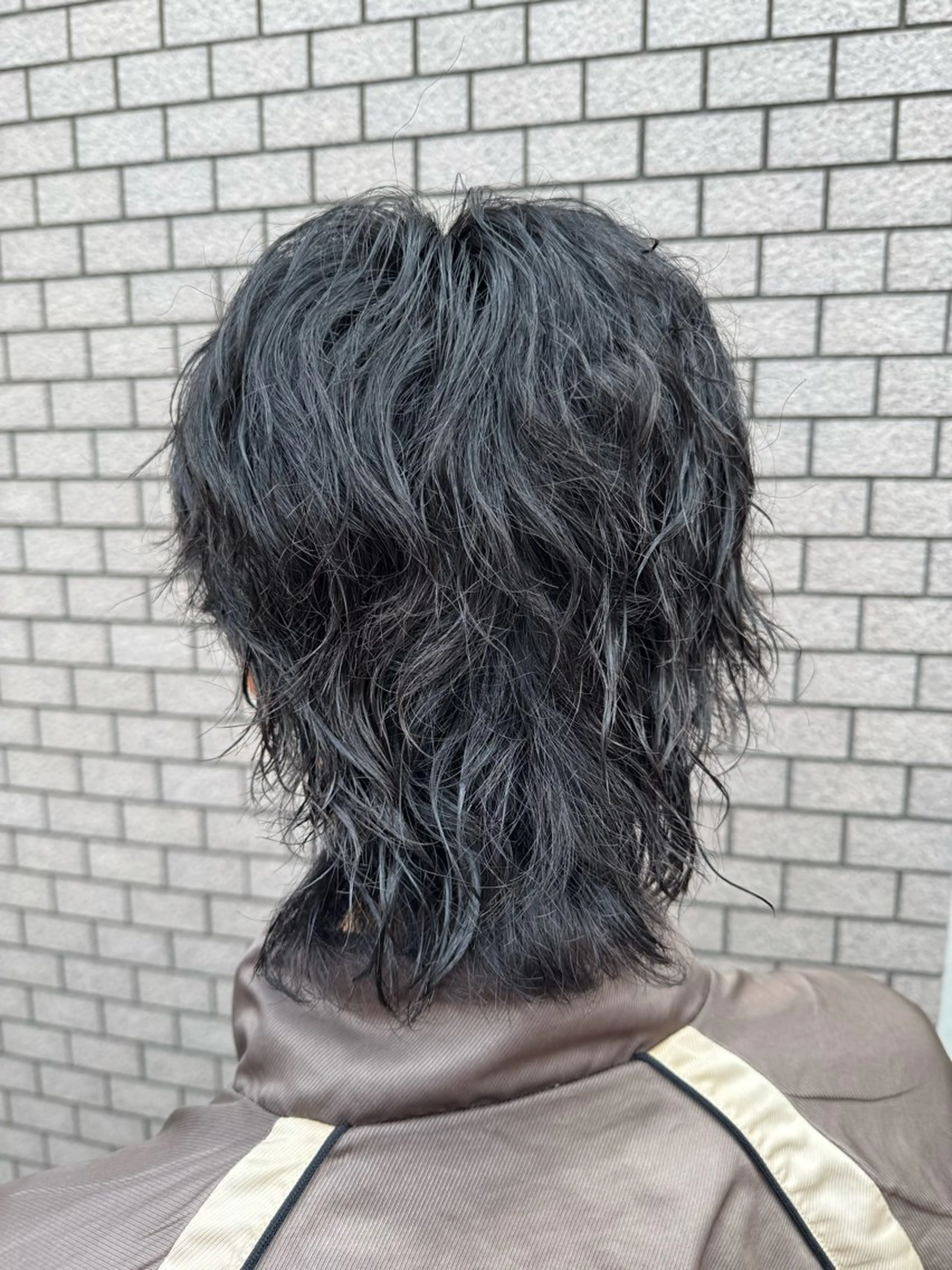 ミディアム パーマ メンズ カット パーマ パーマ/ハイトーン /吉田眞のヘアスタイル