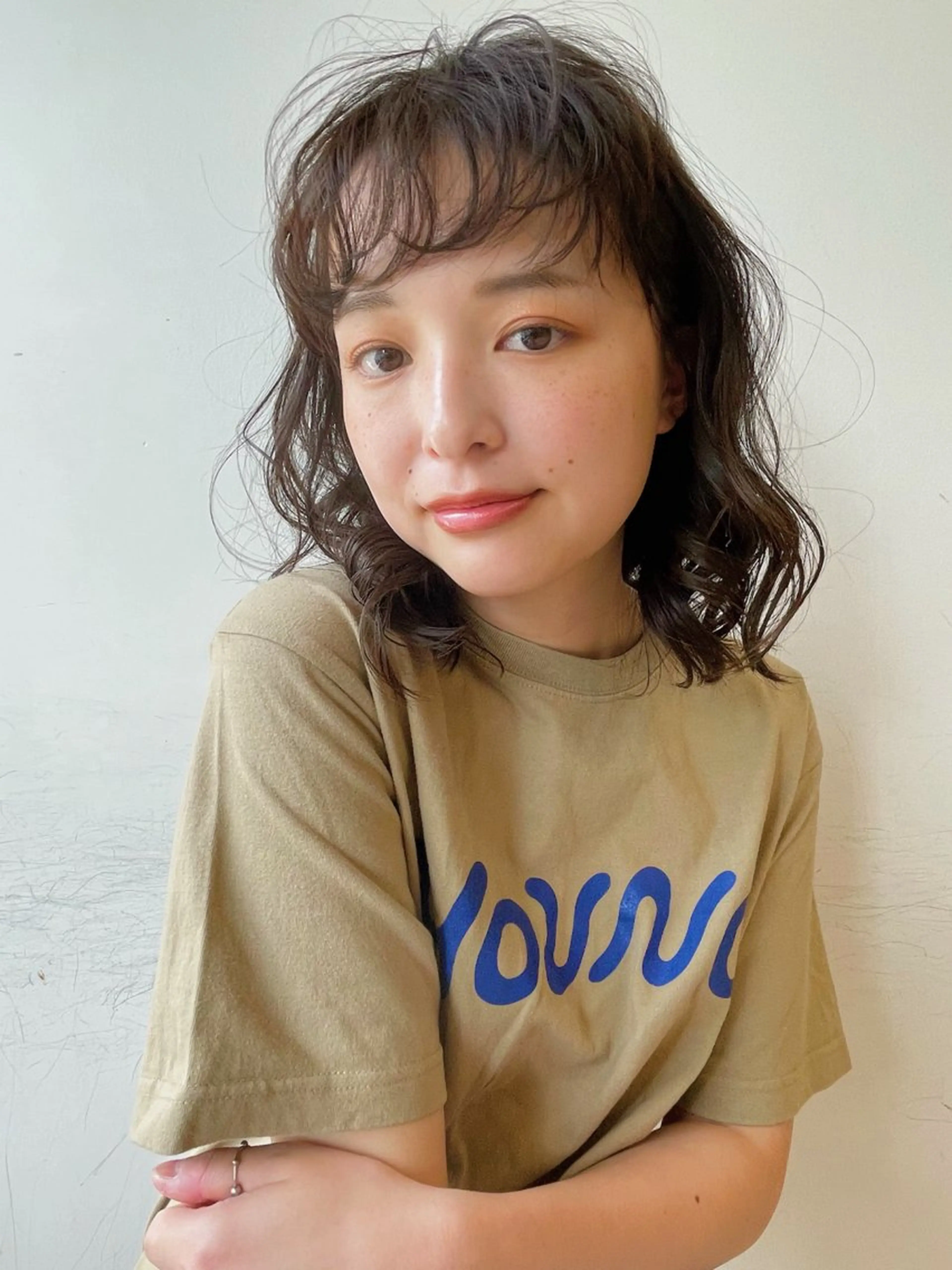 パーマ ボブ/ミディアム 親しみやすさ/さくらのヘアスタイル