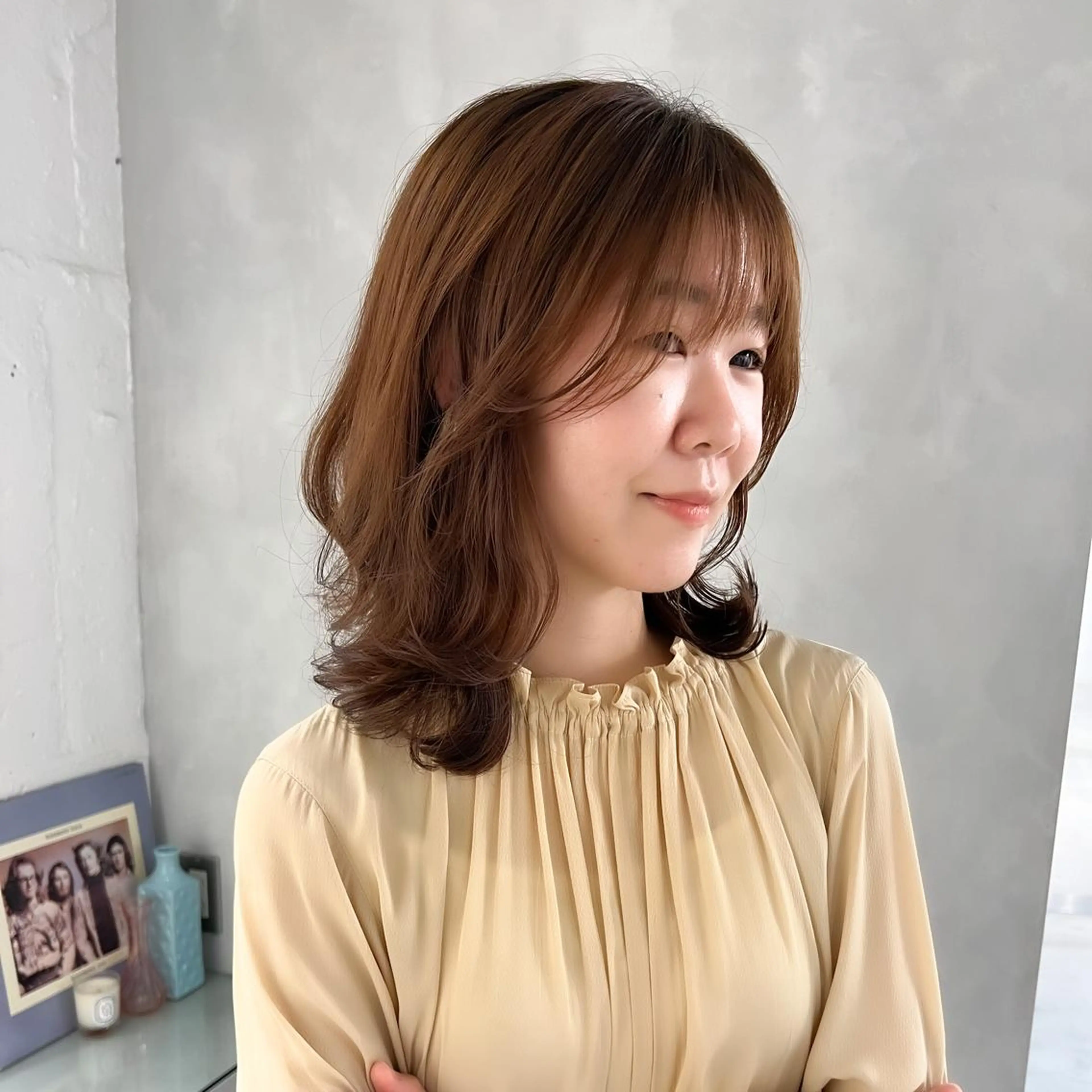 ミディアム パーマ ミディアムパーマ カット パーマ トリートメント レイヤーカットのプロ 大人ヘア宮森貴志のヘアスタイル