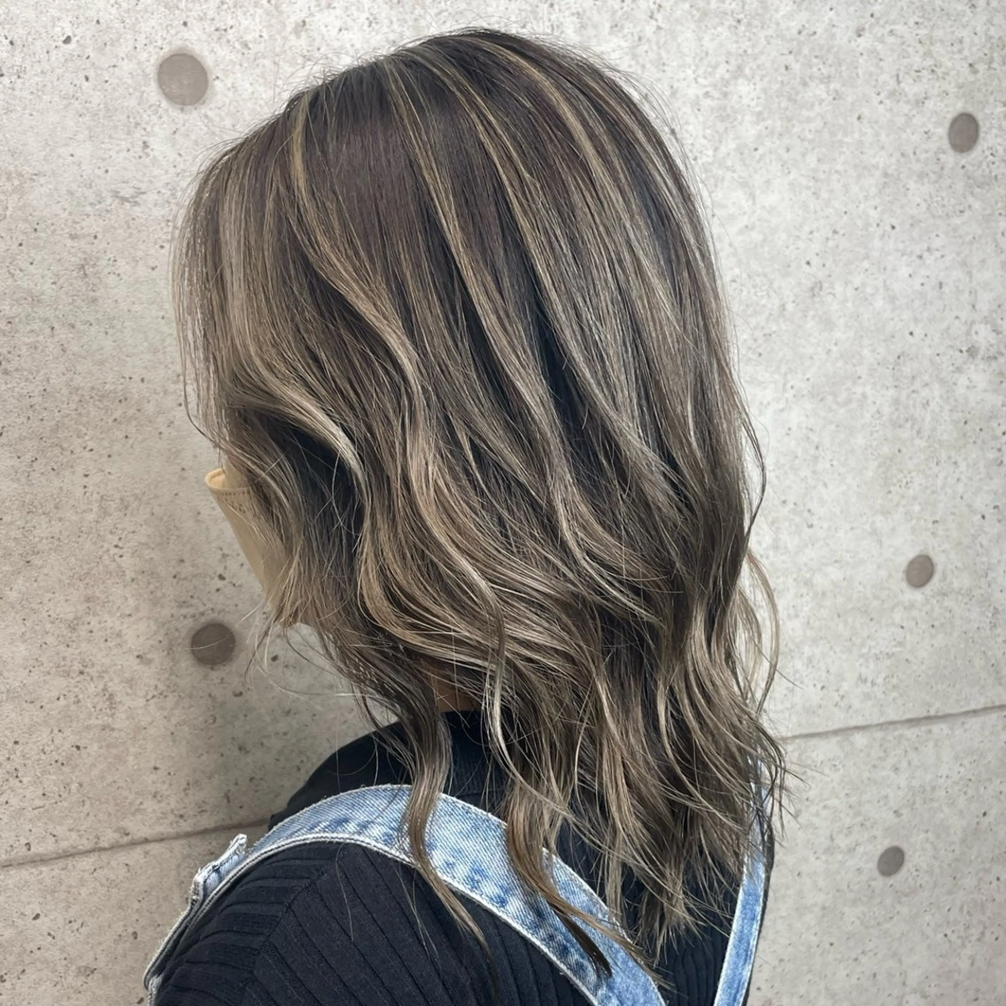 セミロング カラー カット ヘアカラー トリートメント 奥山義進/大宮 /ダブルカラーのヘアスタイル