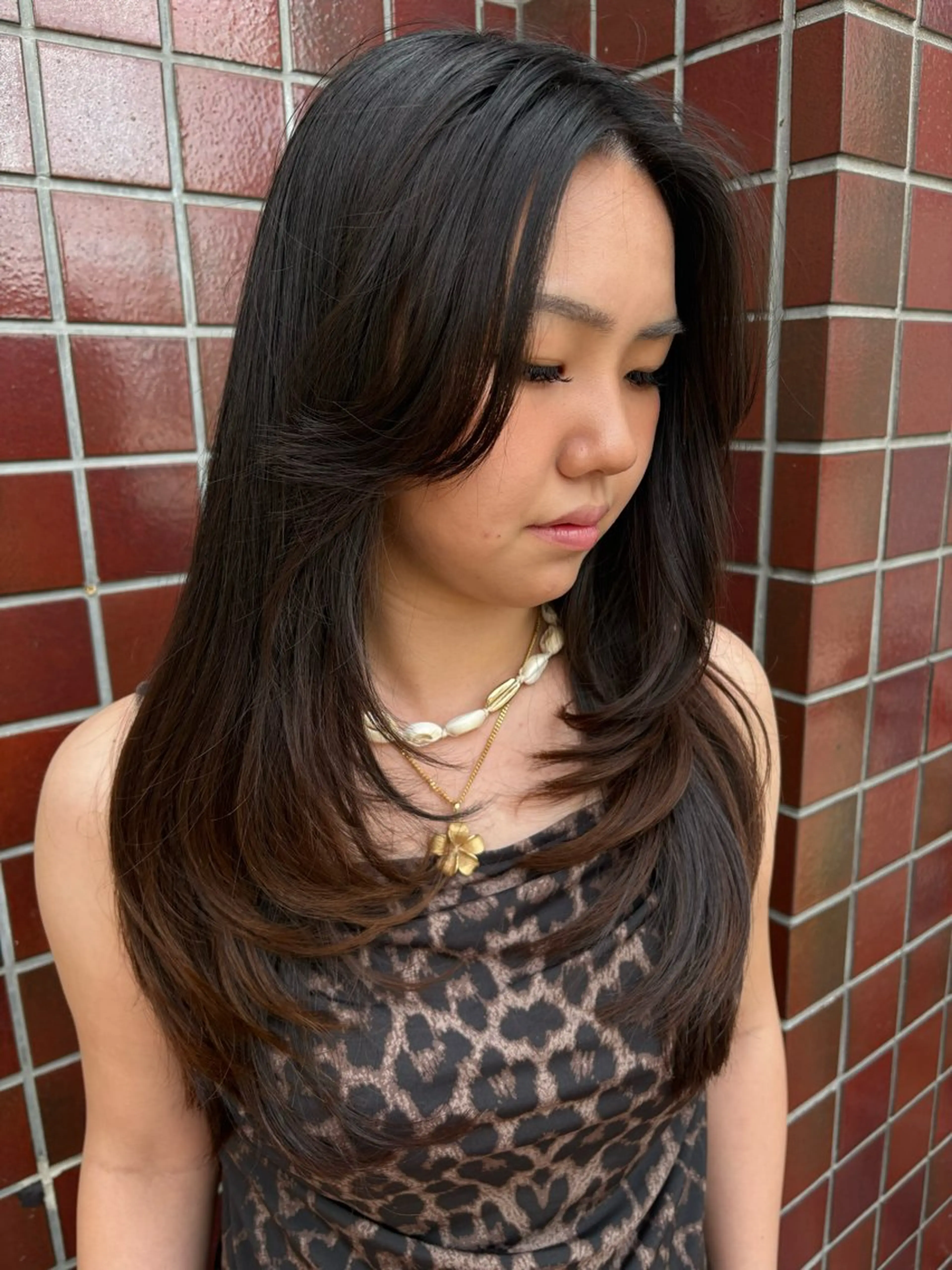 ロング coco terrace所属・海外風ハイライト CHIHIROのヘアスタイル