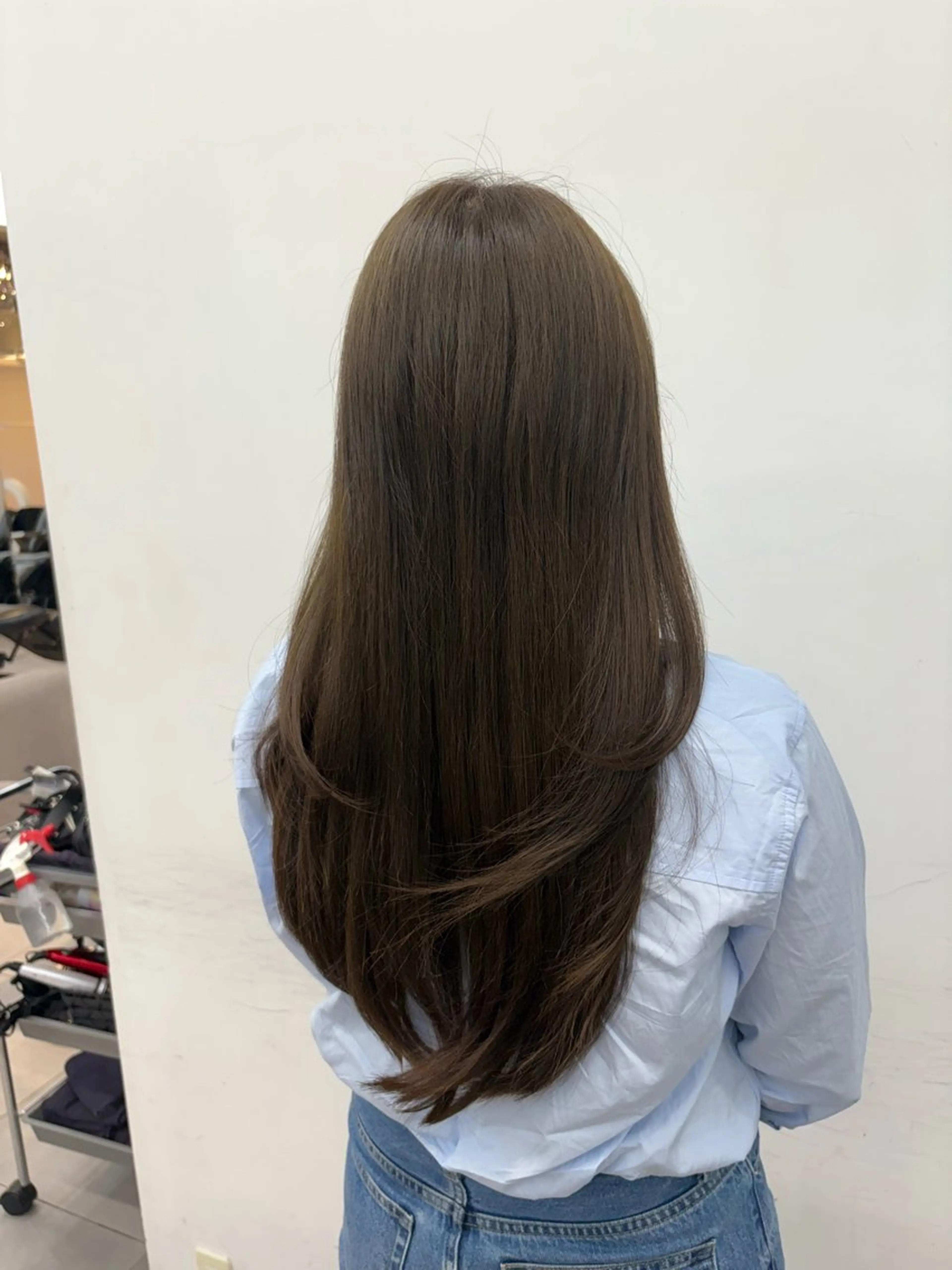 ロング カラー カット ヘアカラー nok所属・レイヤー/ベージュ/ どますず🌺のヘアスタイル