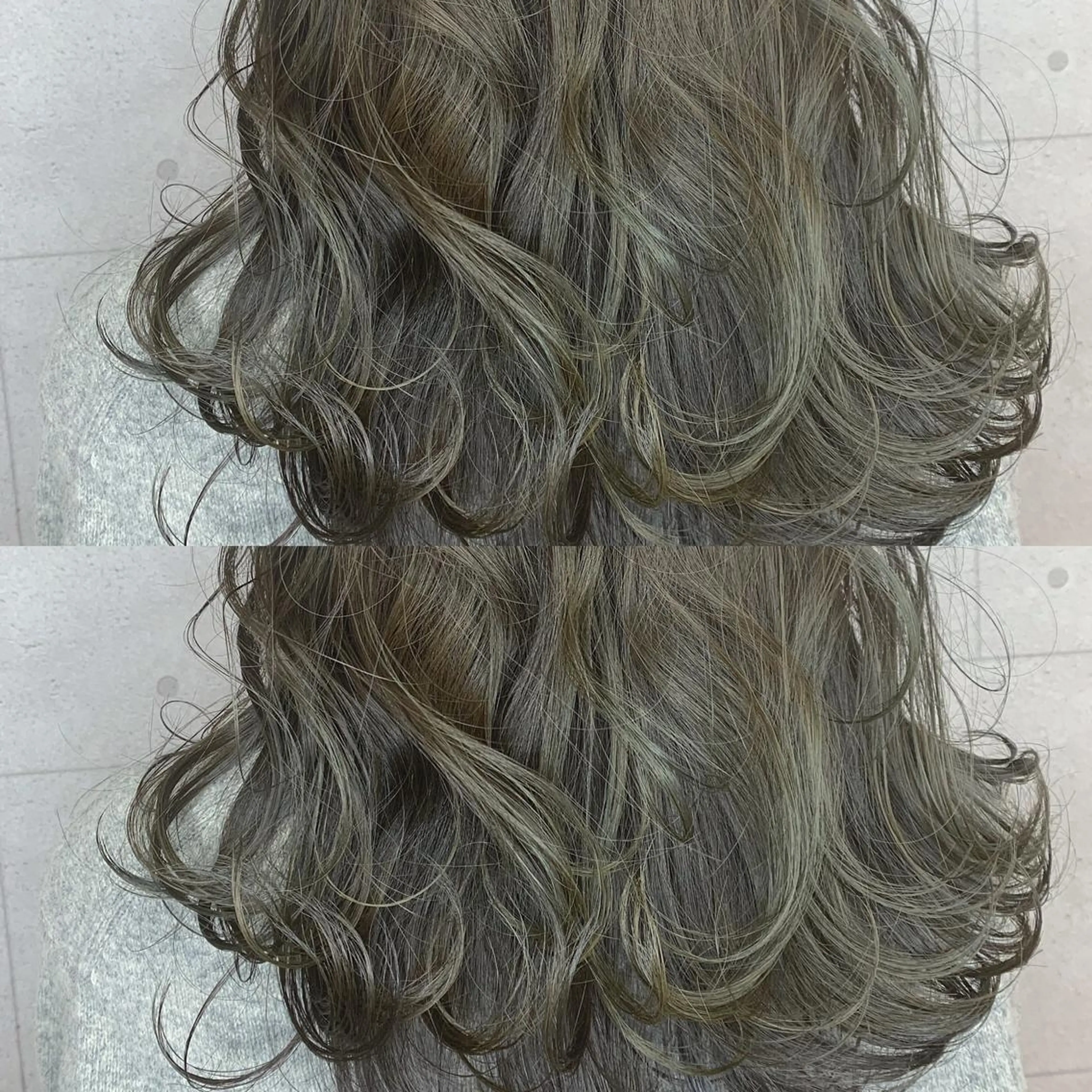 ロング カラー 韓国レイヤーカット/ ダブルカラーのヘアスタイル