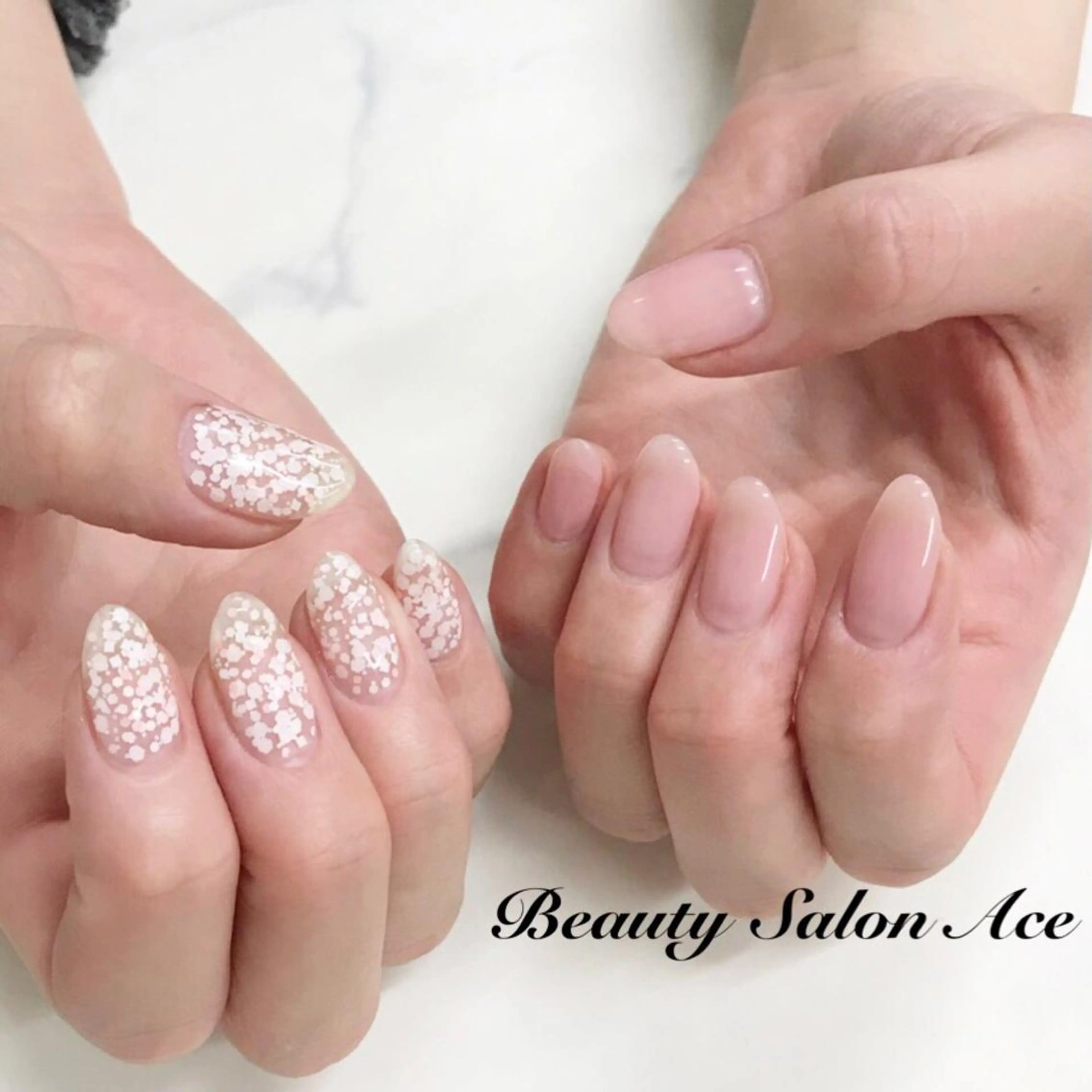 ネイル ラメ(グリッター) メンズネイル ワンカラーネイル Beauty Salon Ace（ネイルサロン　エース）所属・池袋フィルイン Ace♡長さだしのネイルデザイン