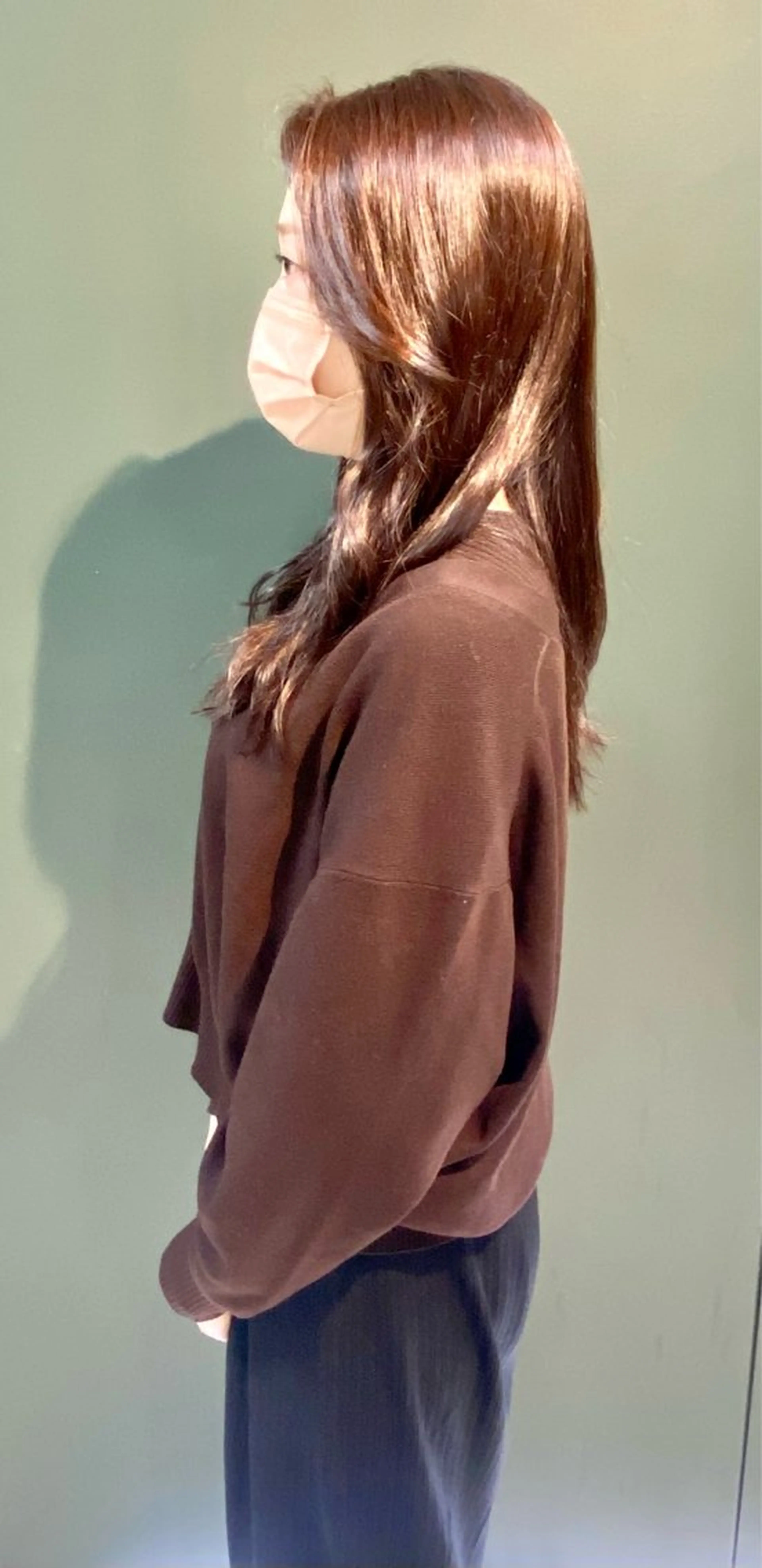 ロング カラー ブラウンカラー ピンクカラー PREVIA銀座渡辺 真矢のヘアスタイル