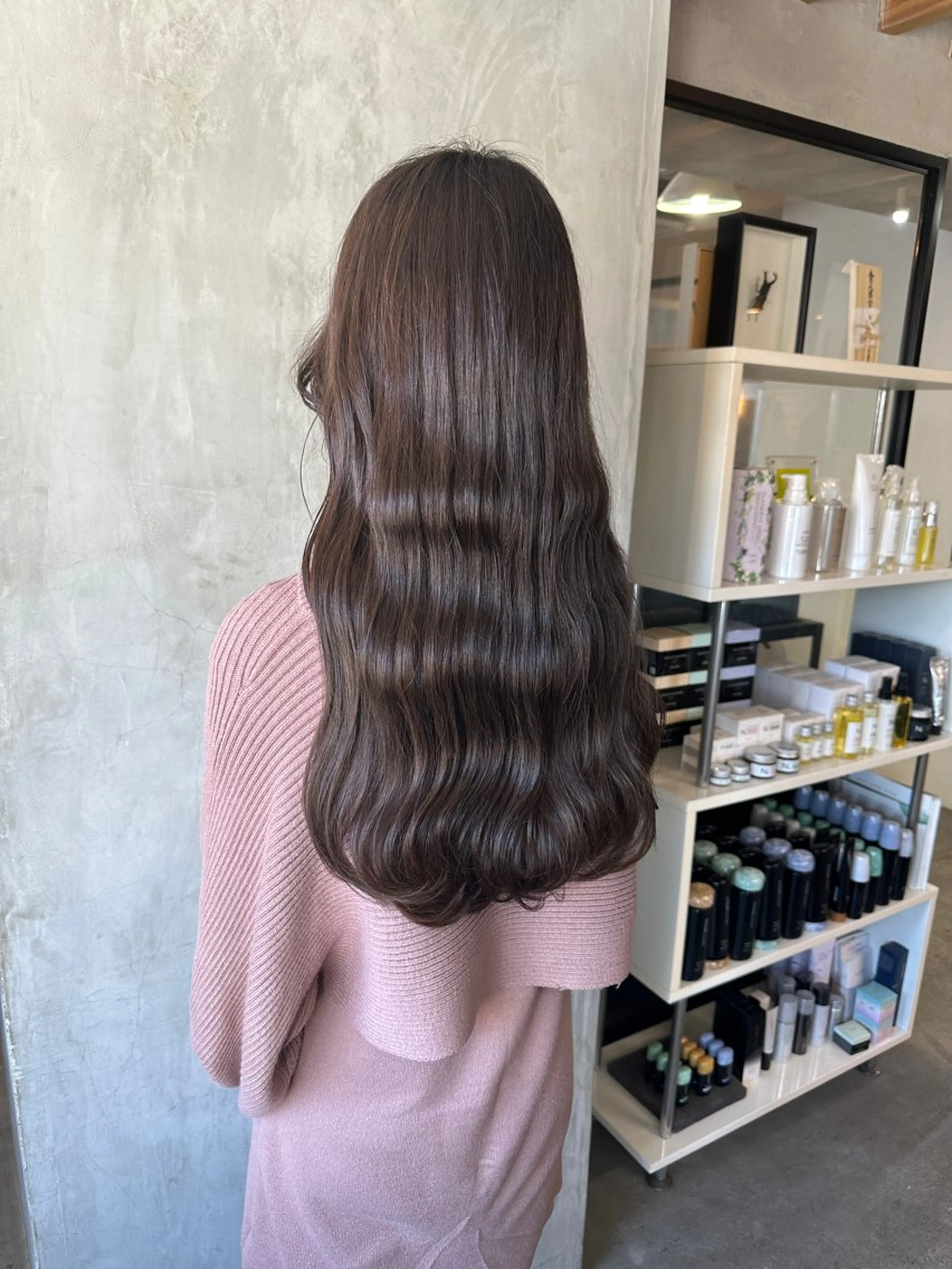セミロング カラー ヘアアレンジ アッシュ アッシュブラウン ブラウンカラー stylist/蛯谷 珠里のヘアスタイル