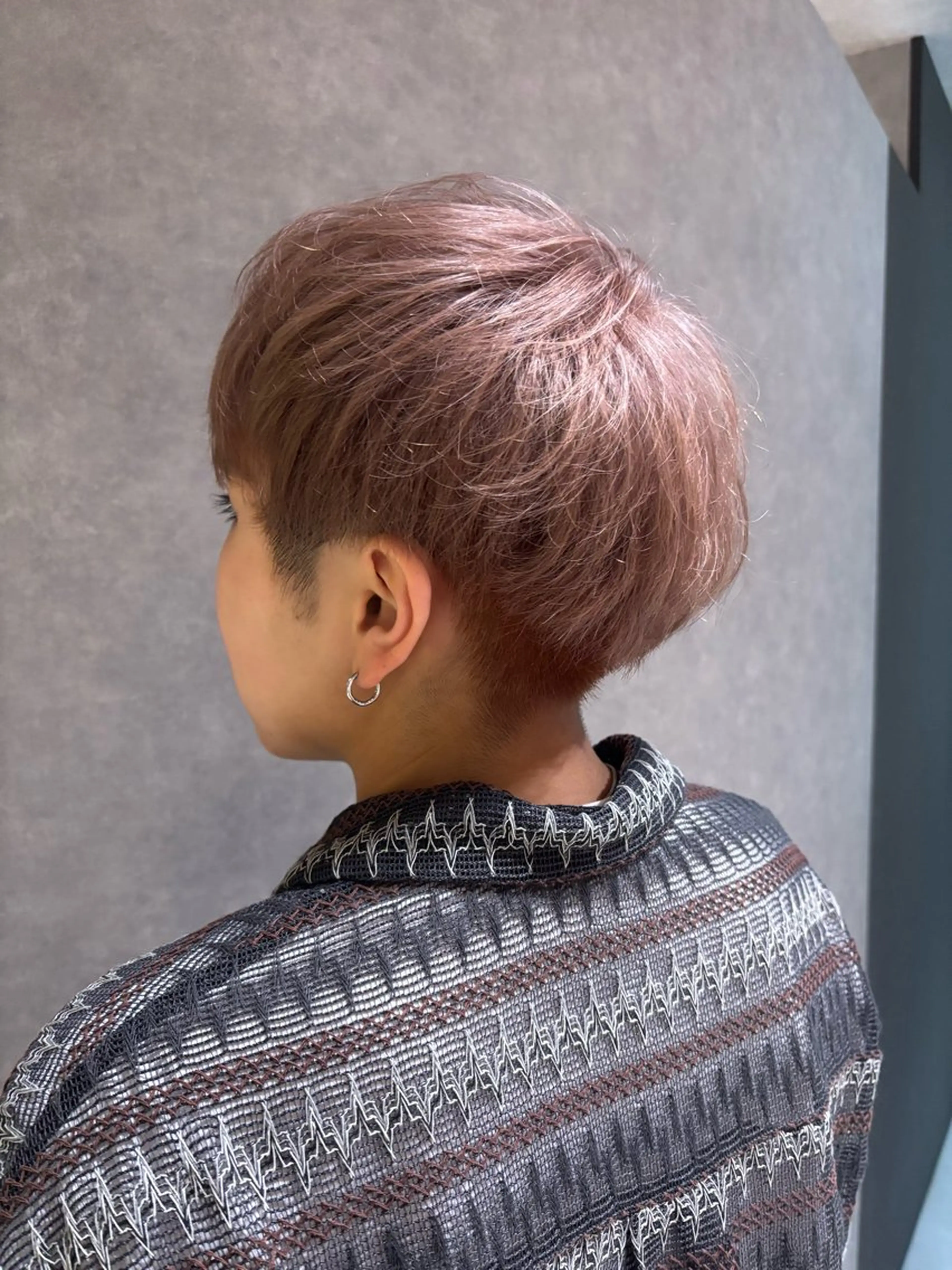 ショート カラー ヘアカラー 柔らかい透明感カラー 髪質改善/神戸のヘアスタイル