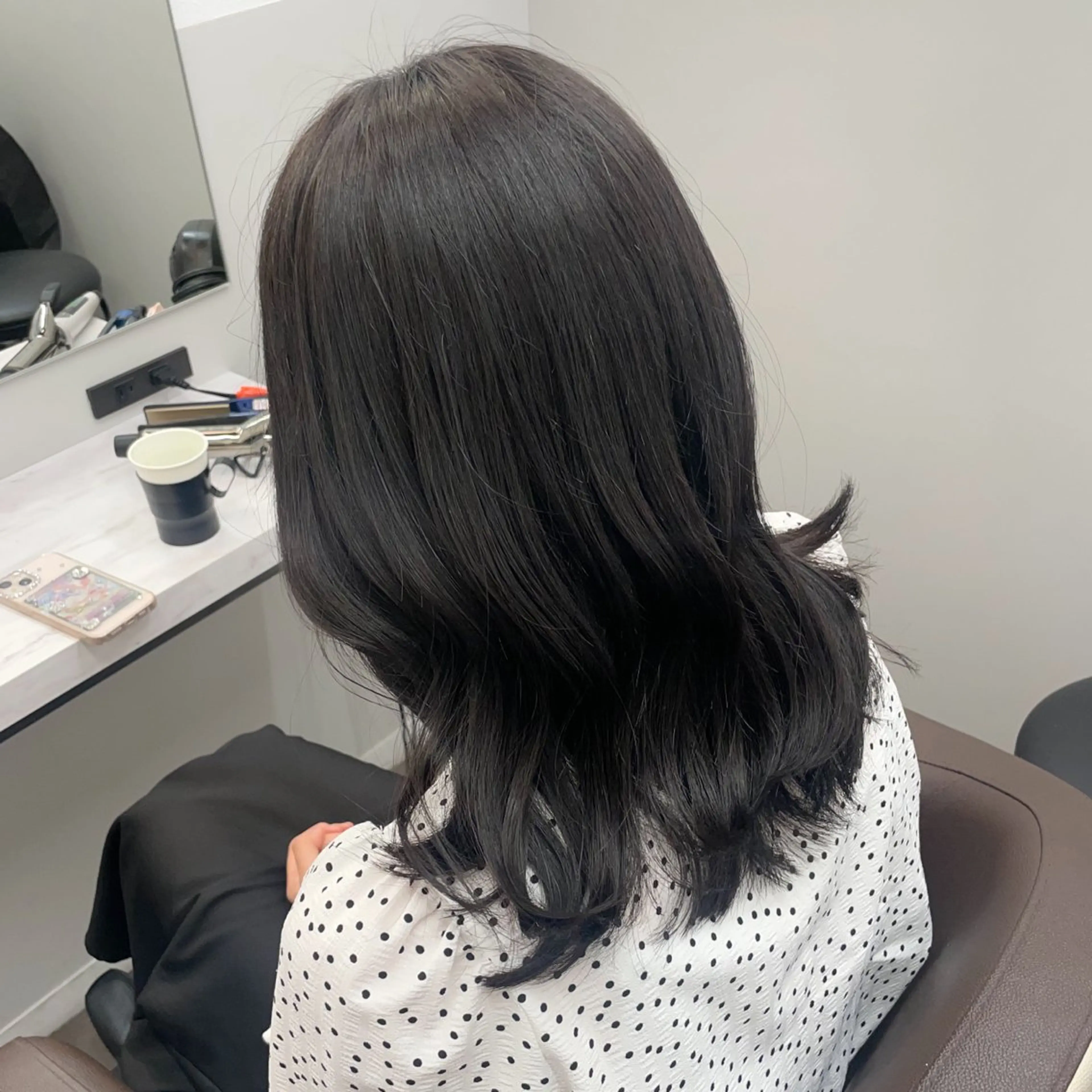 ミディアム 顔周りカット 韓国風ヘア ヘアカラー トリートメント 💎韓国ヘア💎 Harukaのヘアスタイル