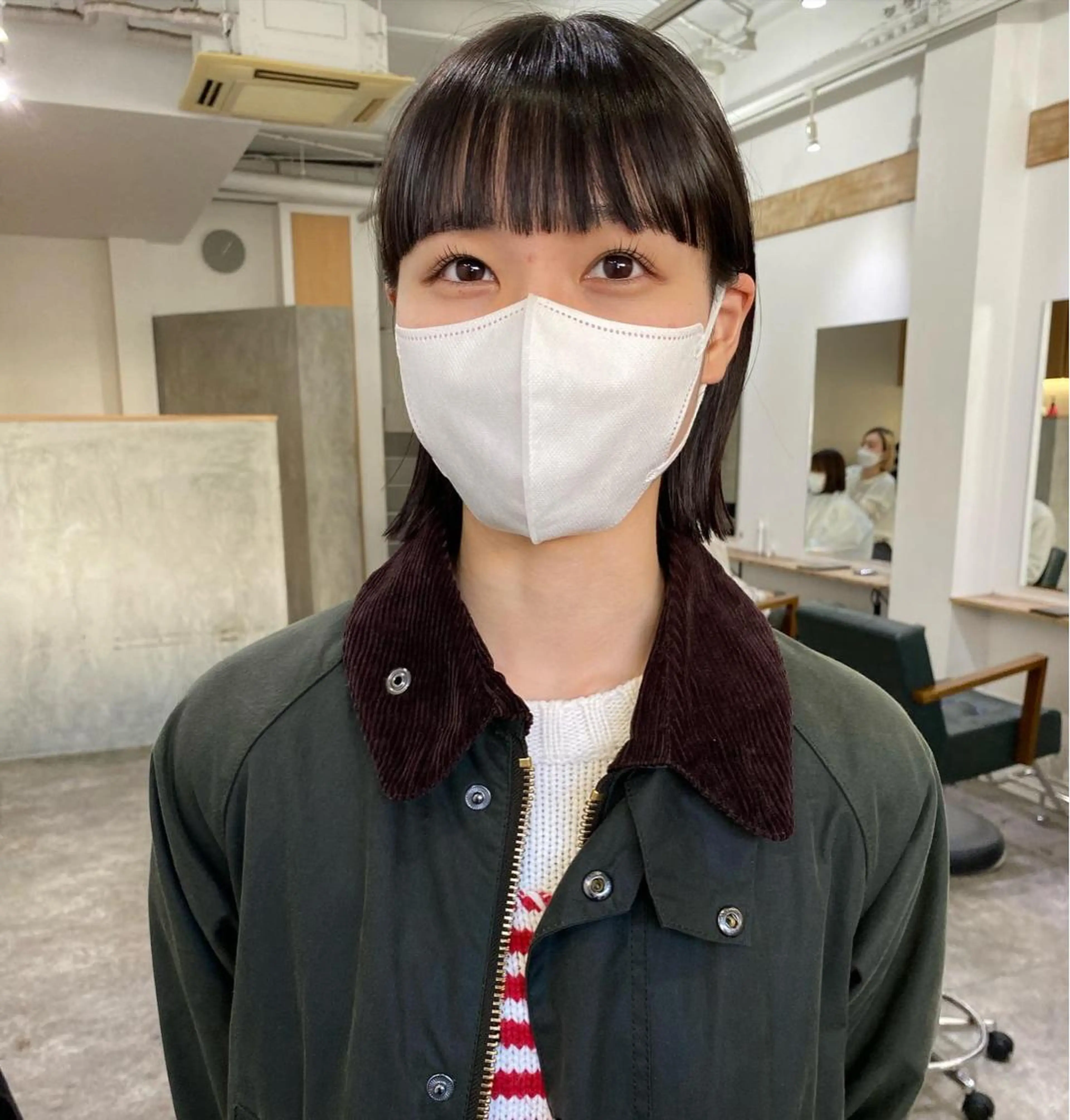 ショート 切りっぱなしボブ ボブ カット 森貴裕/ベージュ/ パーマ/オリーブのヘアスタイル