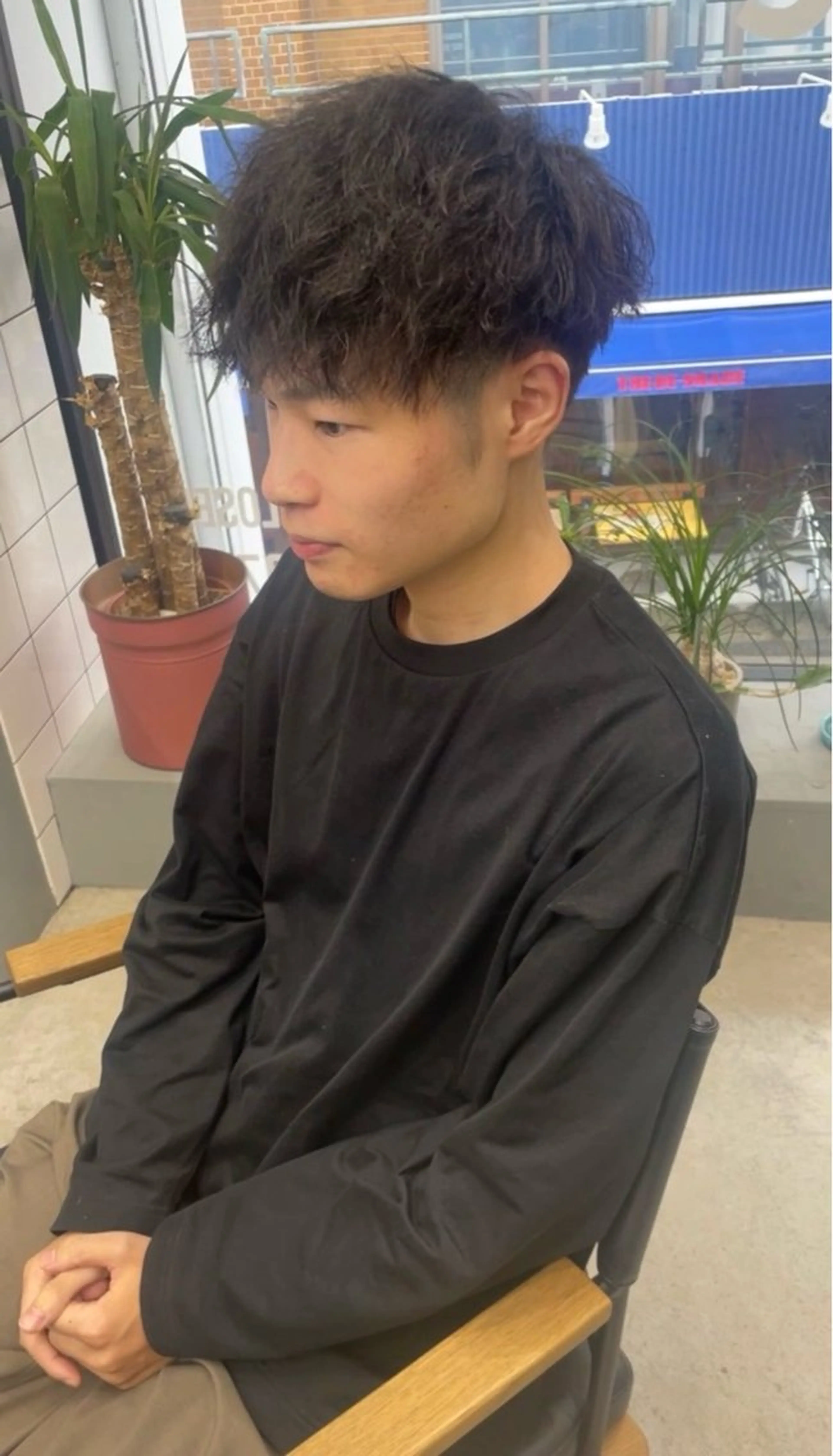 ショート パーマ メンズ カット パーマ メンズ専門サロン wokeのヘアスタイル