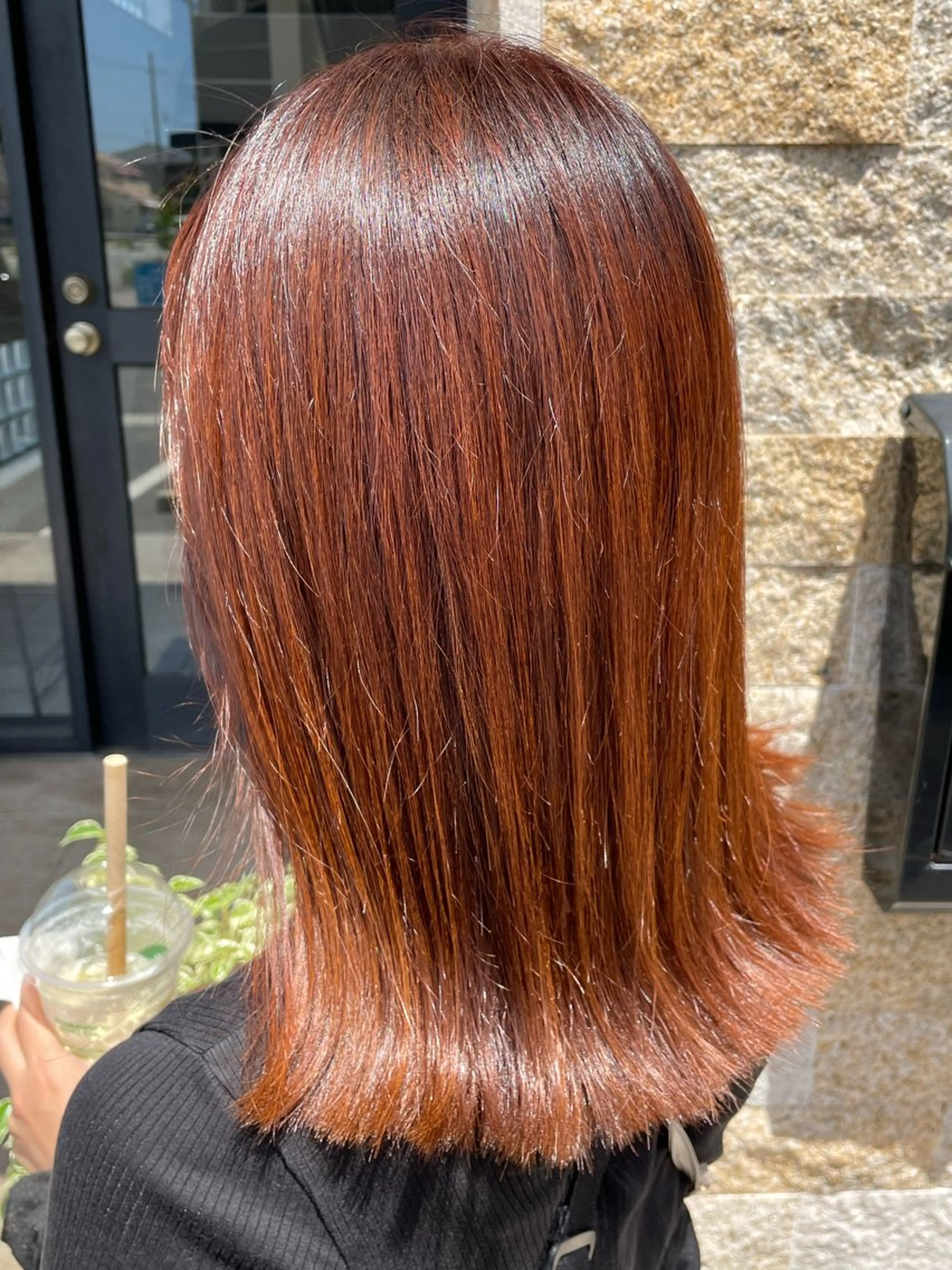 セミロング オレンジブラウン 蓑畑 龍磨のヘアスタイル