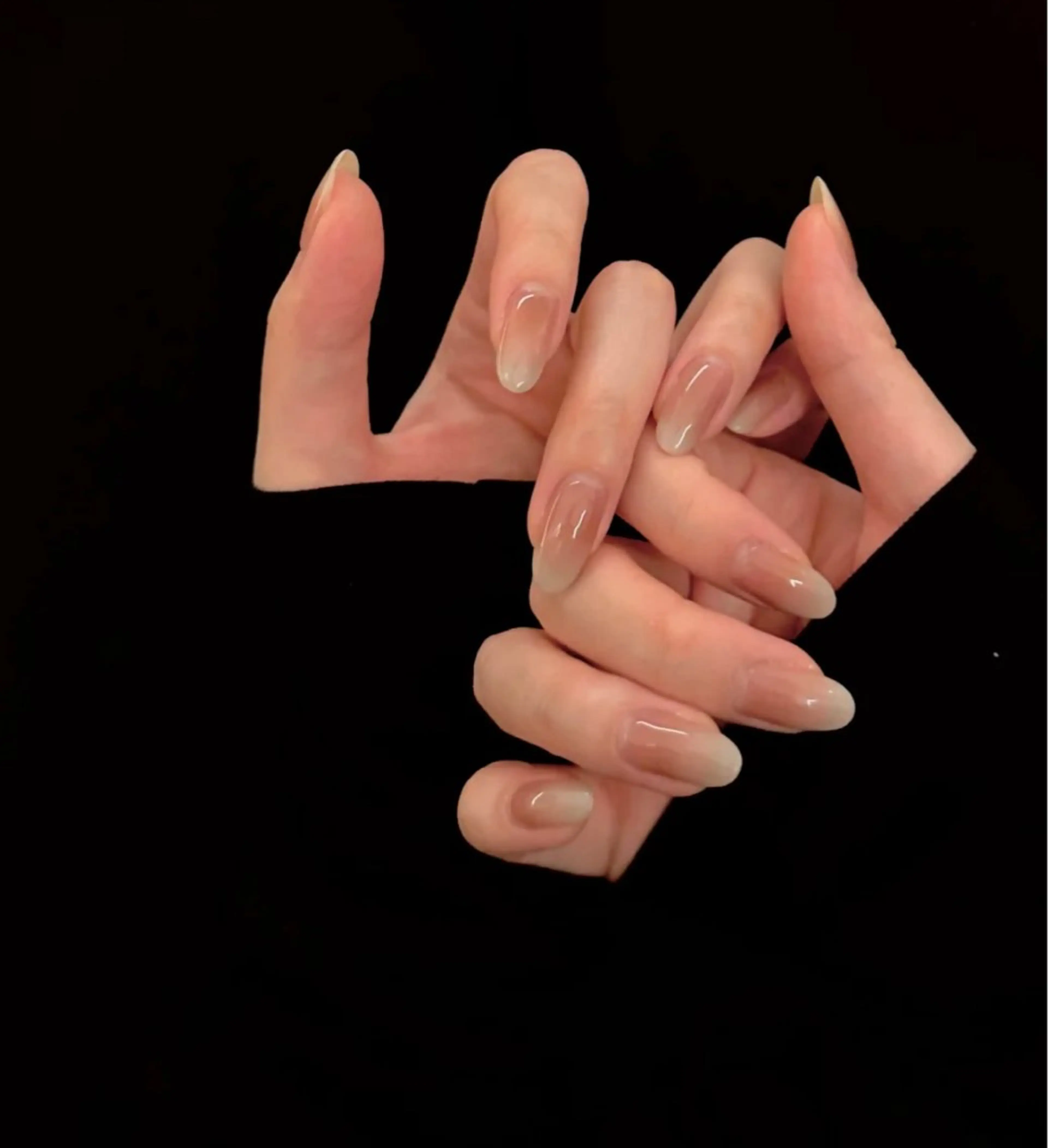 JRネイリスト　チップ長さだし　グラデーション　オフなしの写真