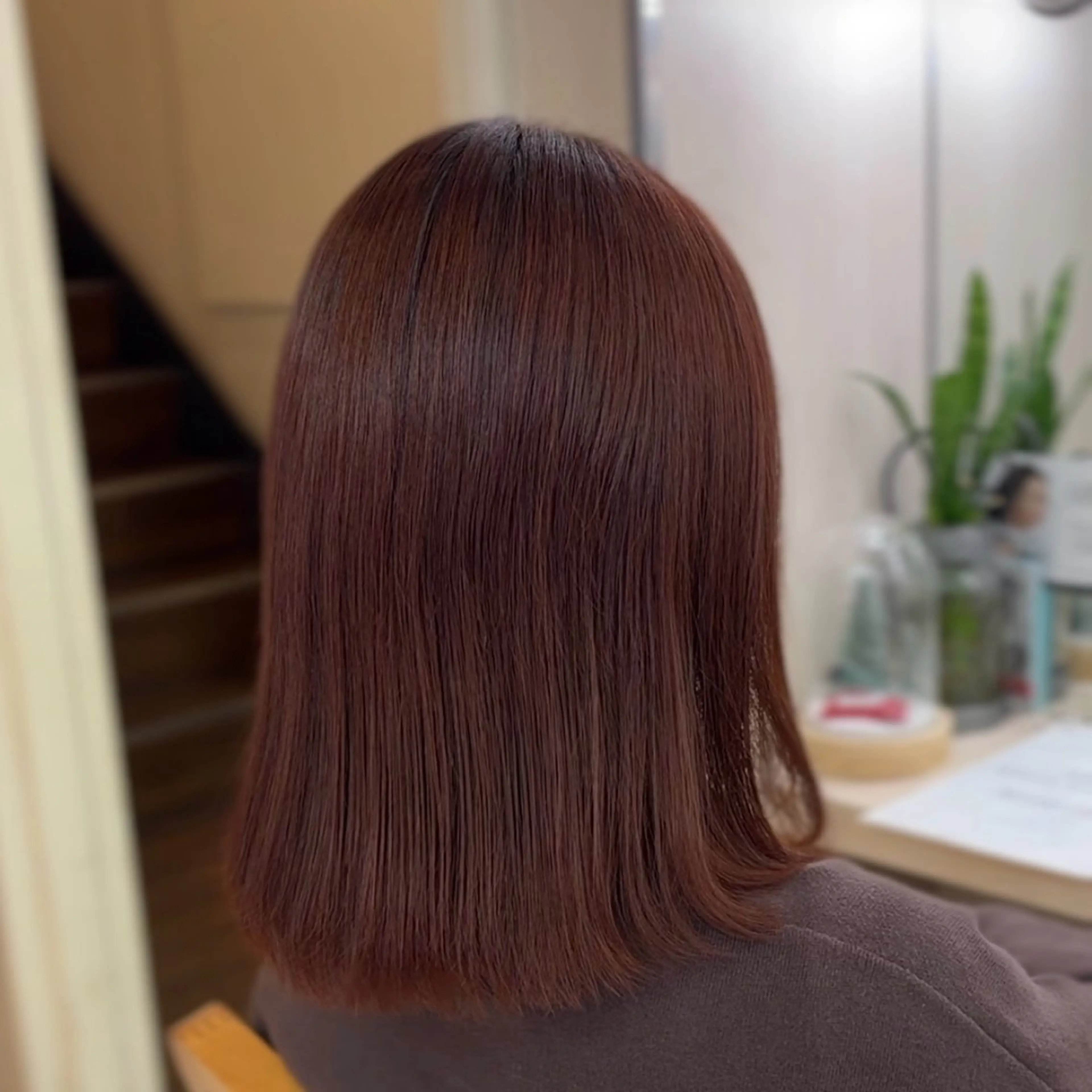 ミディアム カラー ヘアカラー 横浜パーマ🌐 暖色カラー🍒もえかのヘアスタイル