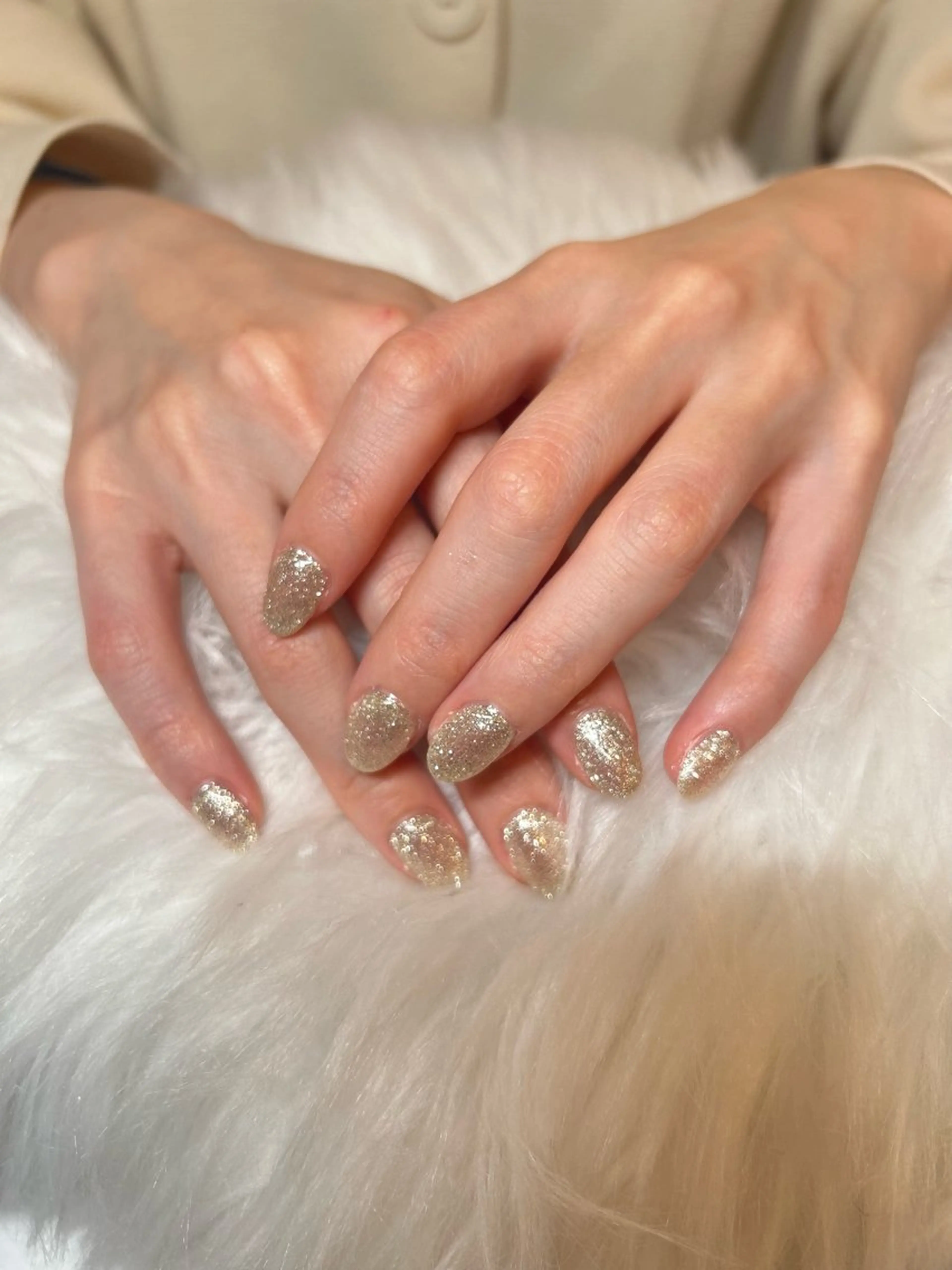 ネイル ラメ(グリッター) ワンカラーネイル elua所属・ ︎︎ ひなののネイルデザイン