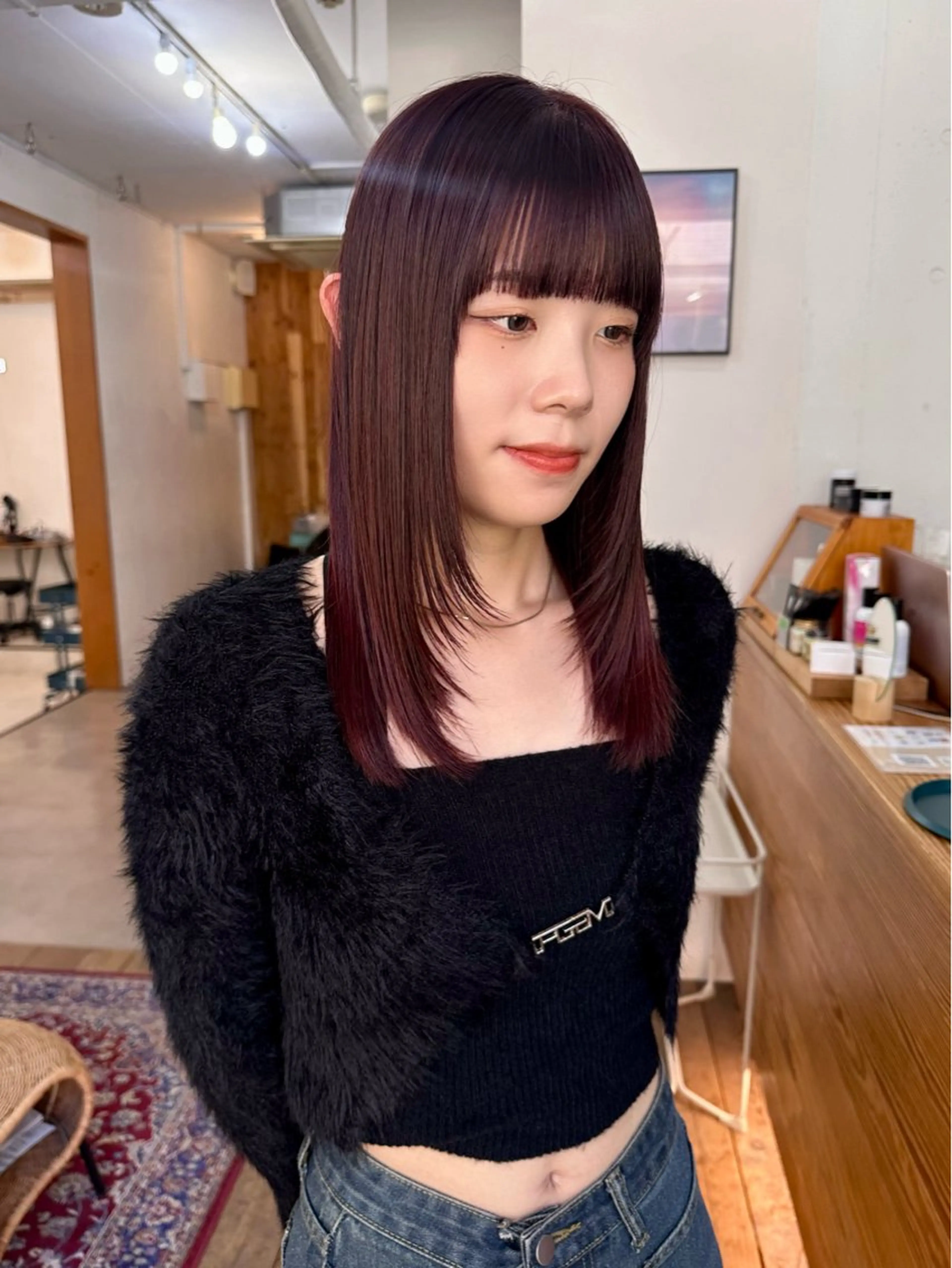 セミロング カラー 🪭risa 暖色/レイヤー🪭のヘアスタイル