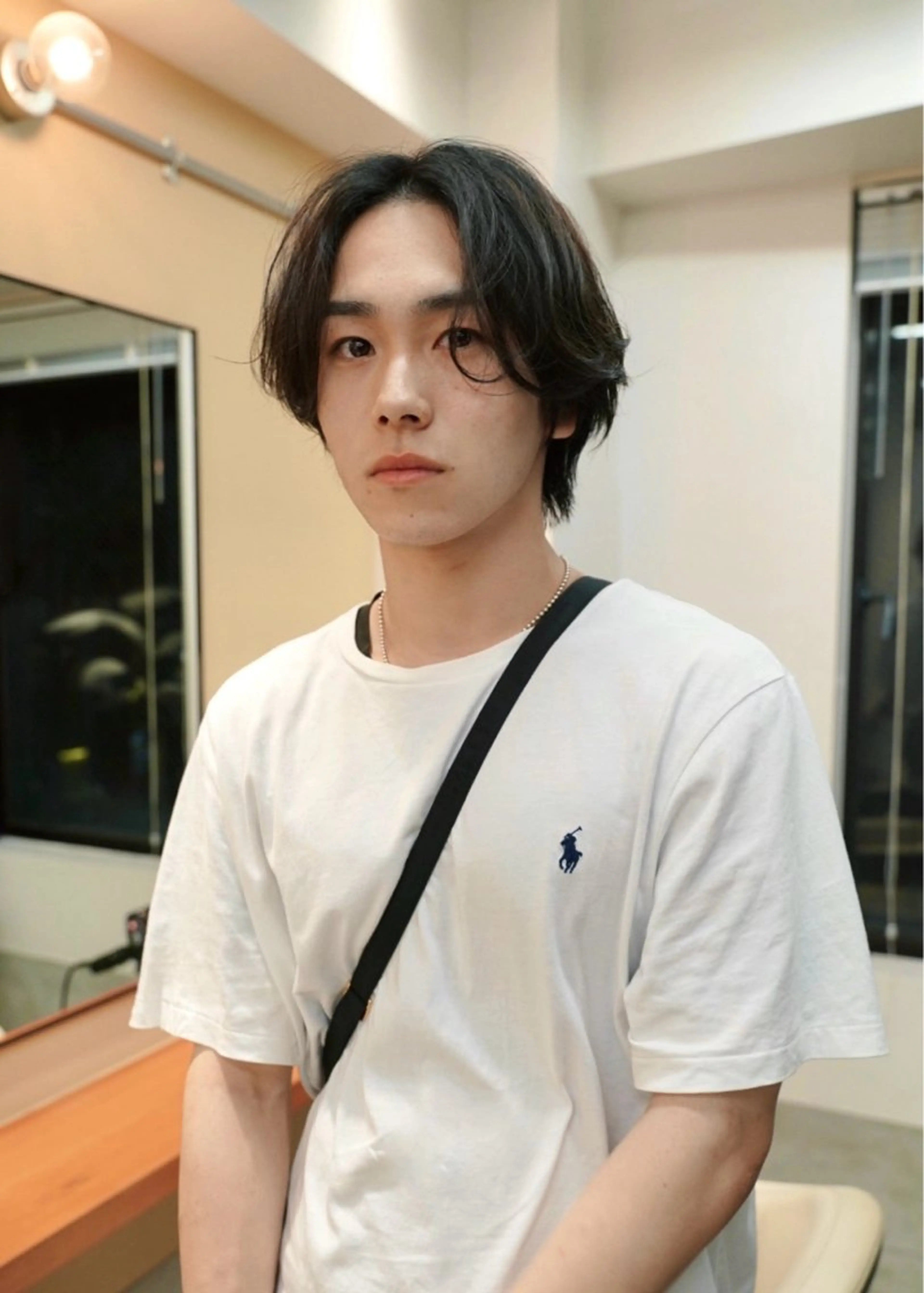 ミディアム メンズ ヒカル/ミディアム パーマ/ロングパーマのヘアスタイル