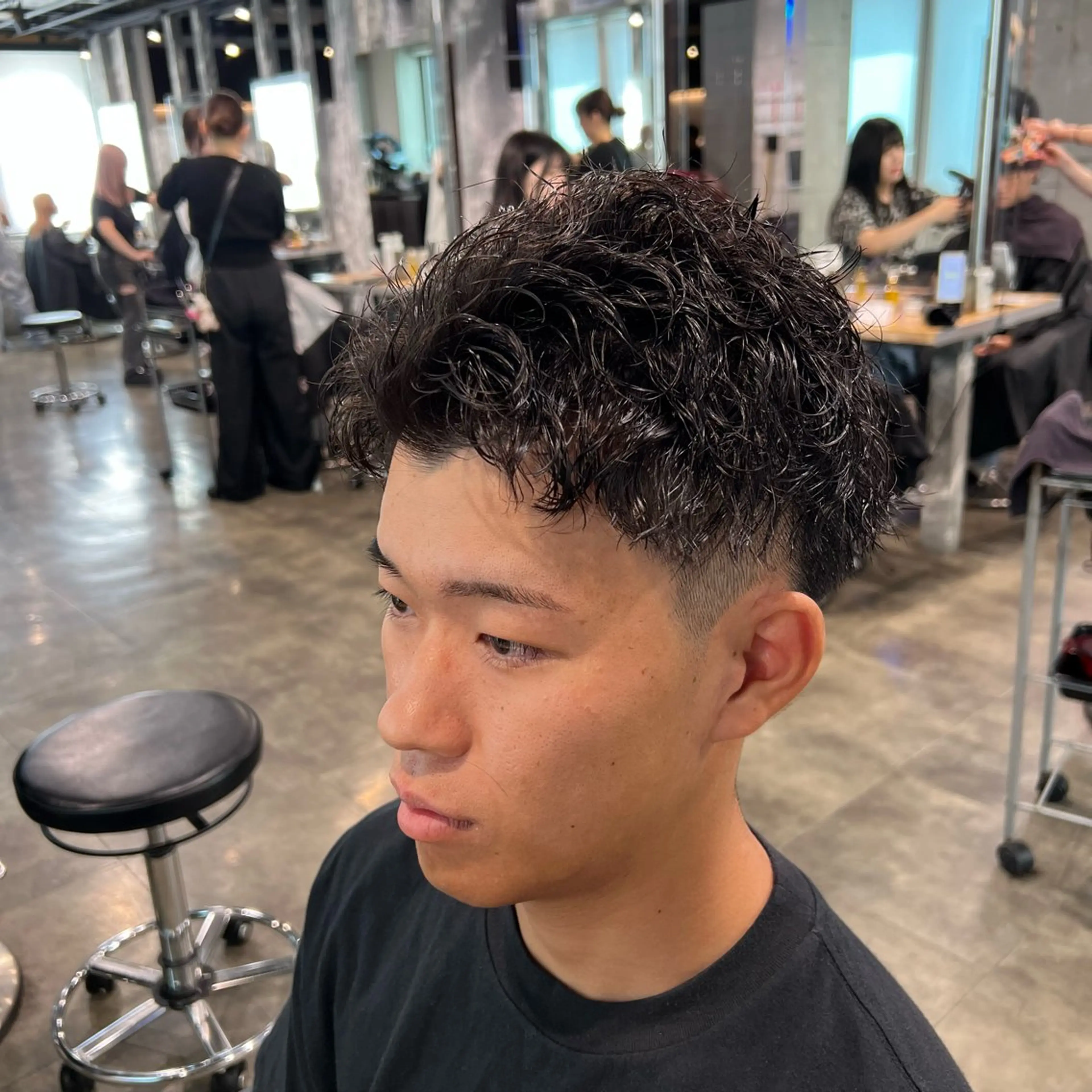 ショート カラー パーマ ヘアアレンジ メンズ キッズ アップバング センターパート メンズハイライト マッシュ メンズパーマ 🔷横浜1のパーマ 職人🔷将太郎のヘアスタイル