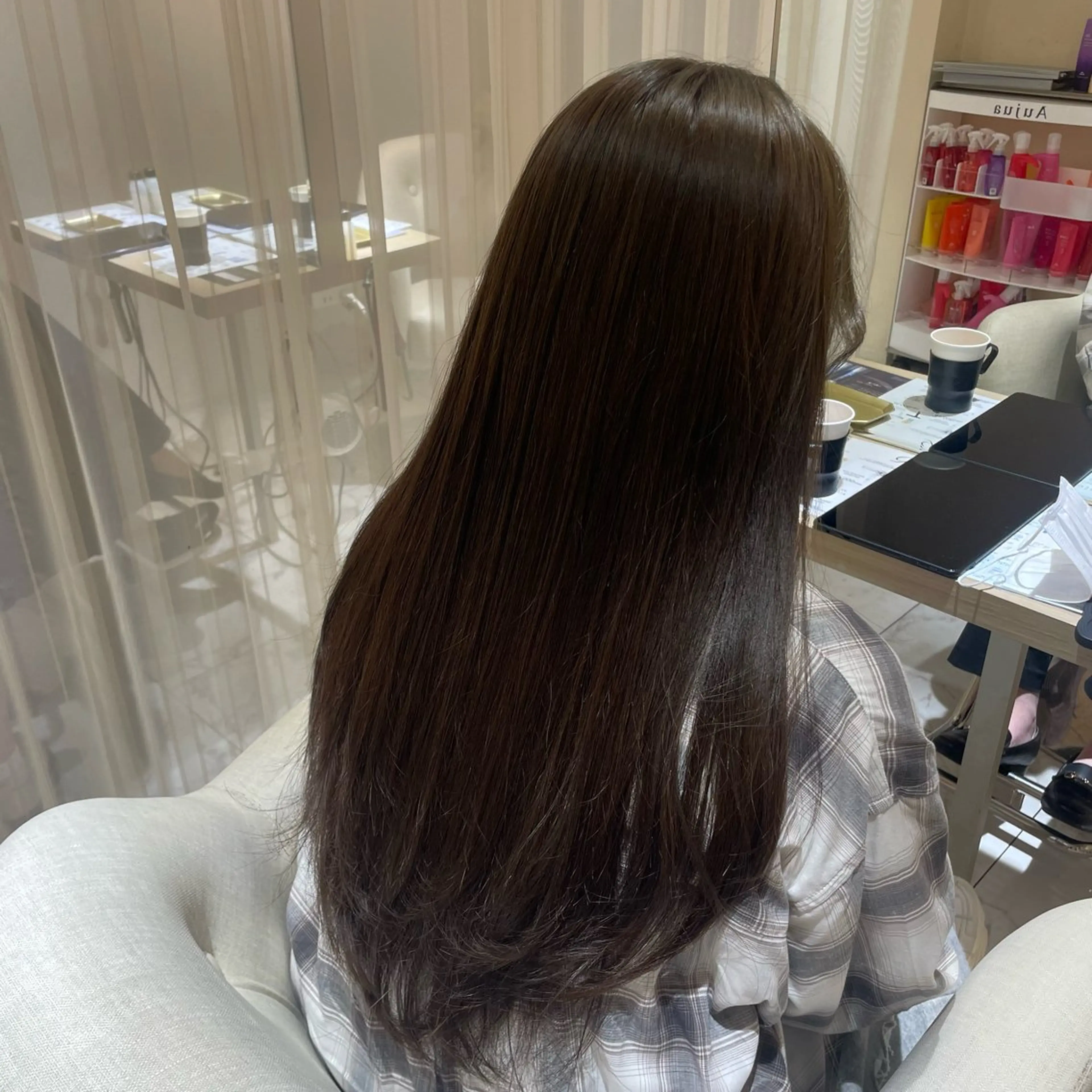 ロング マホ/日吉/髪質改善 /レイヤー/ガーリーのヘアスタイル