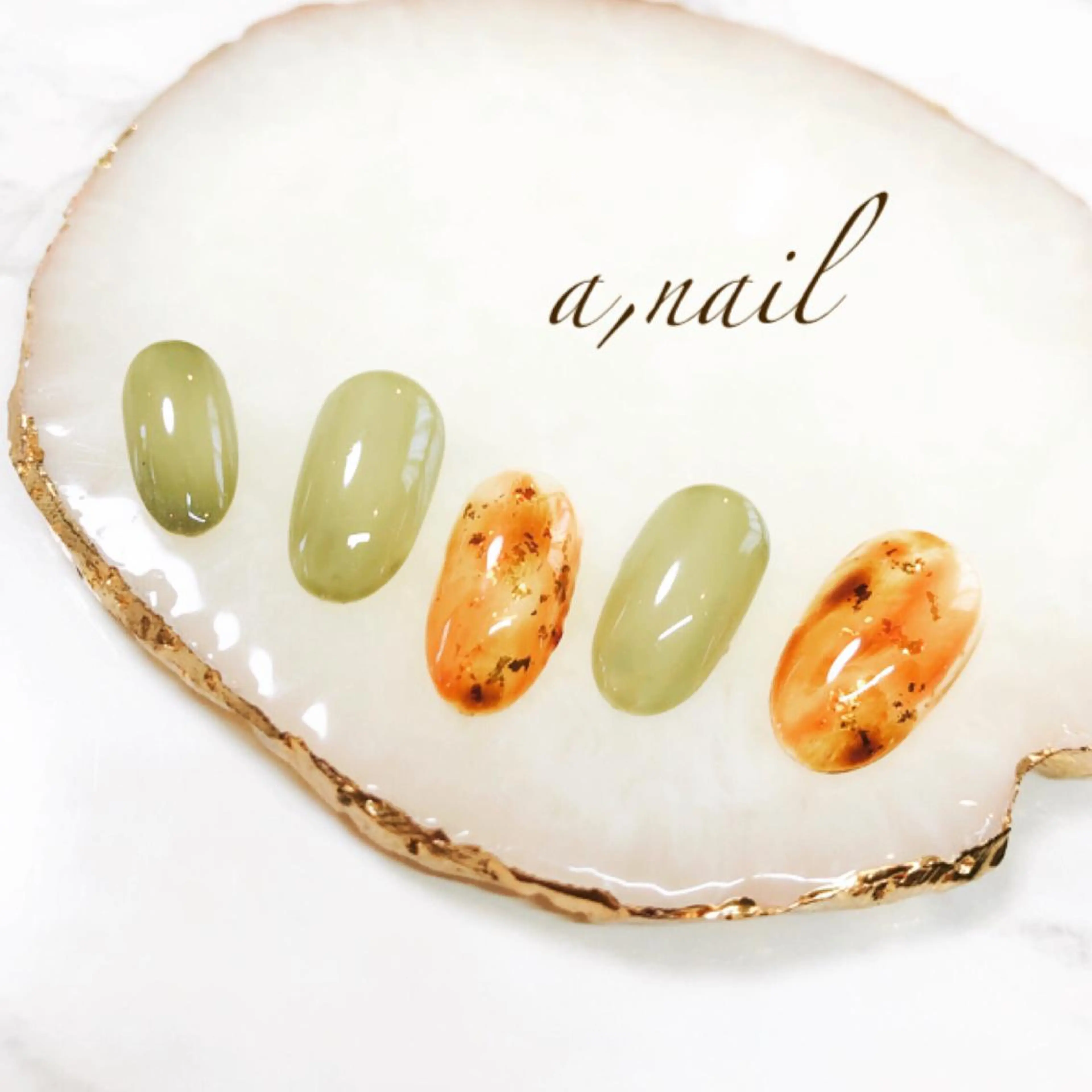 ネイル べっ甲ネイル ジェルネイル グラデーション ワンカラーネイル シンプルネイル ハンドネイル ネイルサロン エーネイルのネイルデザイン