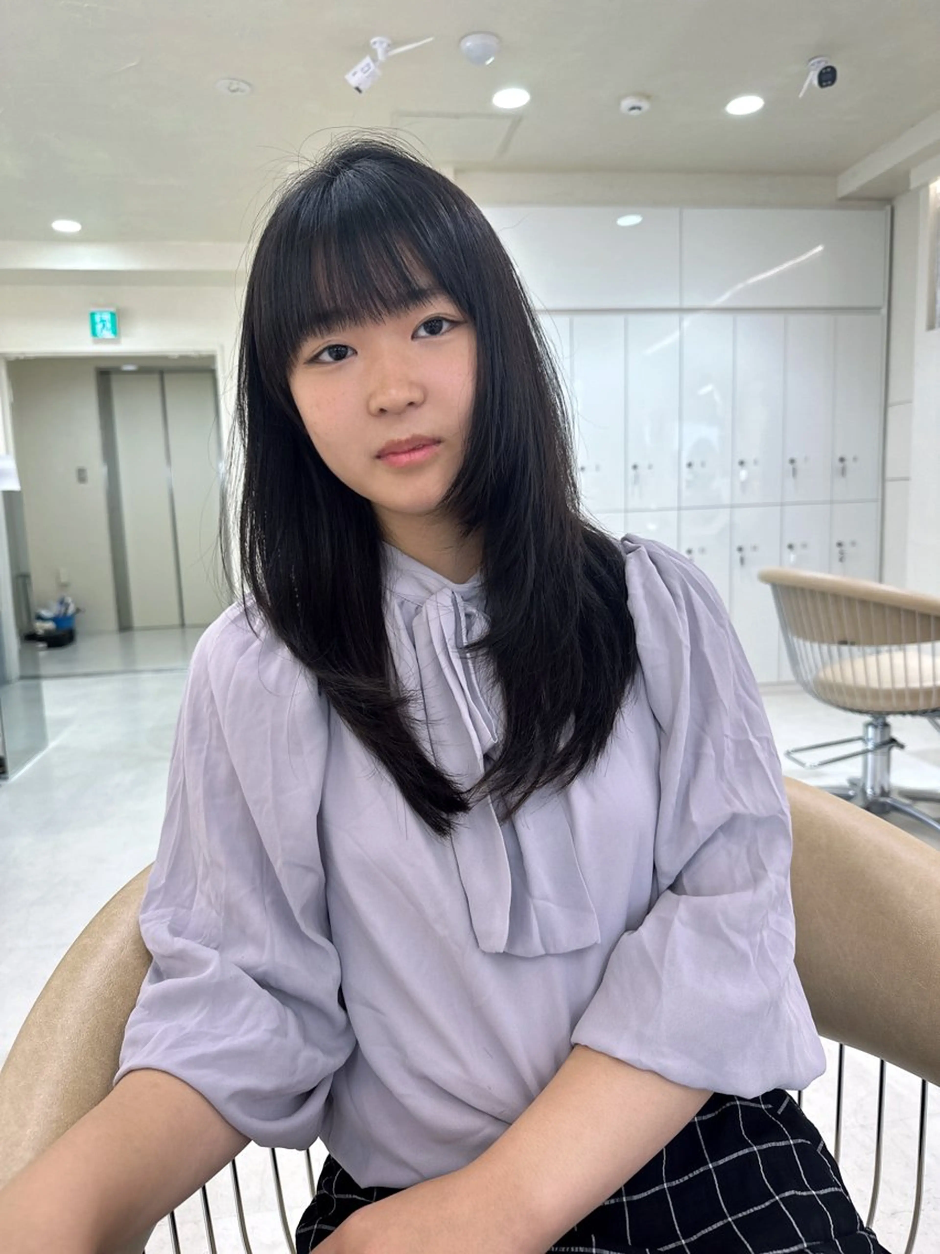 ロング カラー カット センターパート/ 暖色カラーayuのヘアスタイル