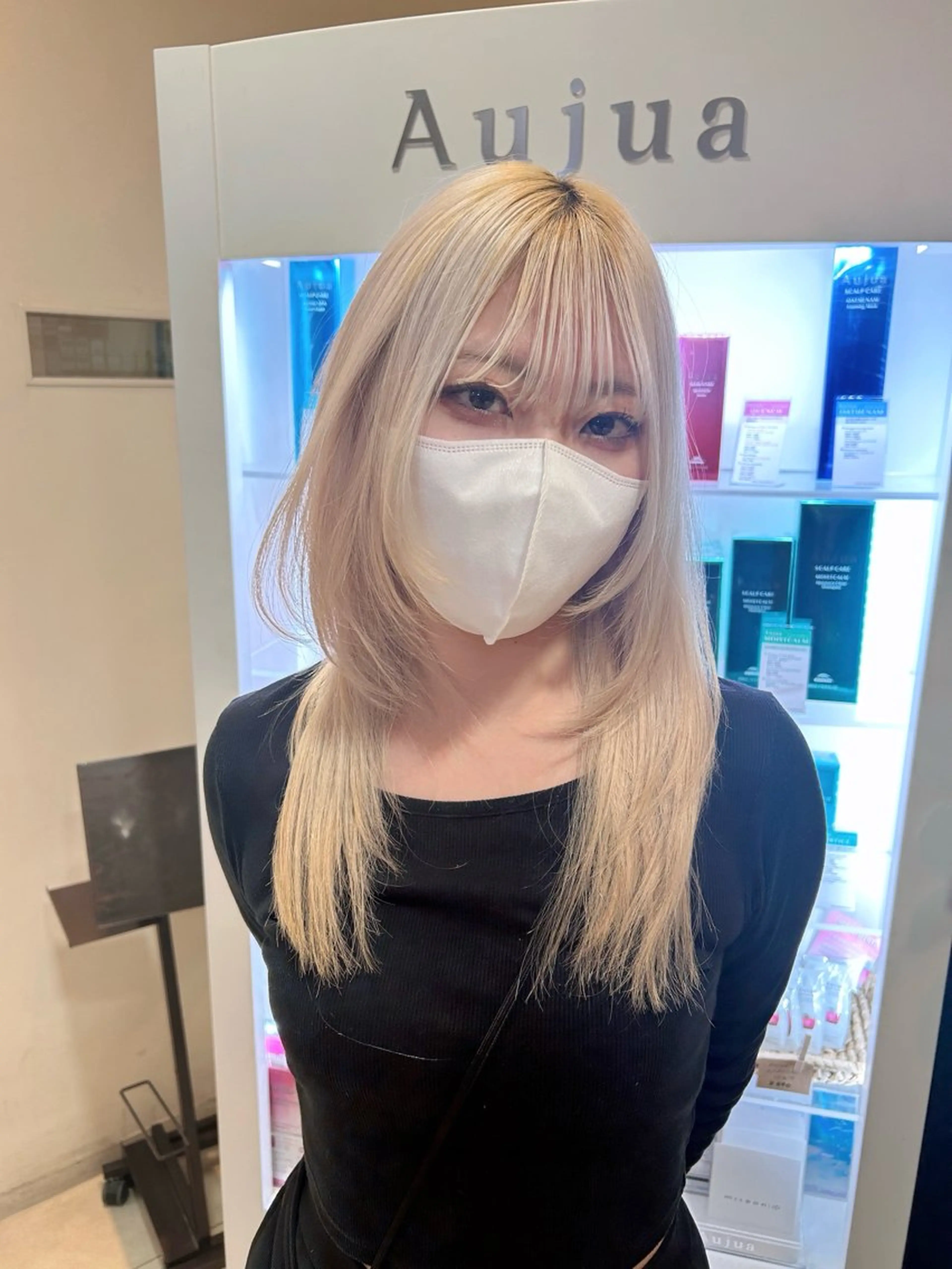 セミロング カラー ヘアカラー 甲斐 司のヘアスタイル