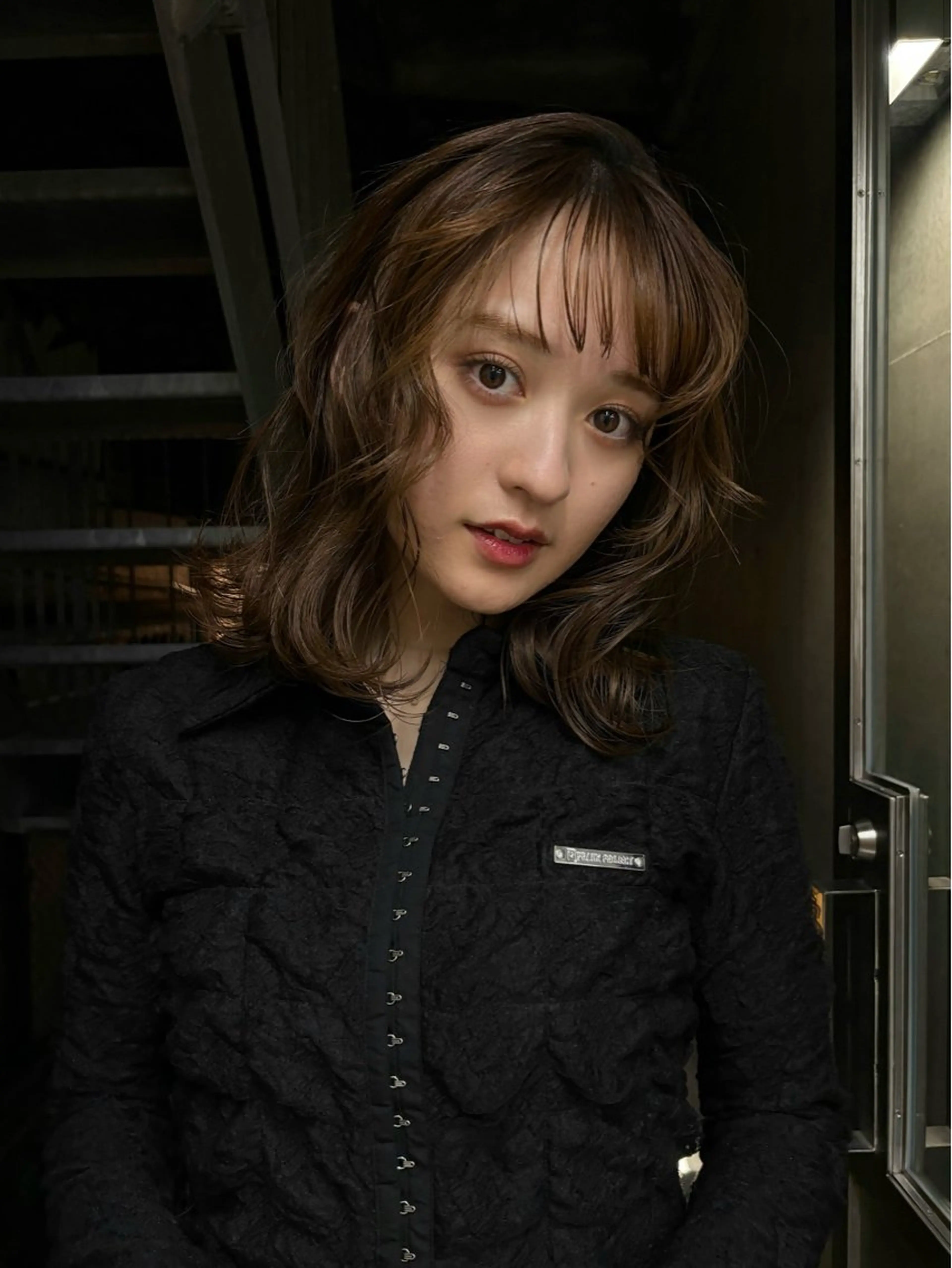 ミディアム カラー カット ヘアカラー レイヤー/韓国ヘア/ 梅田/中崎町のヘアスタイル