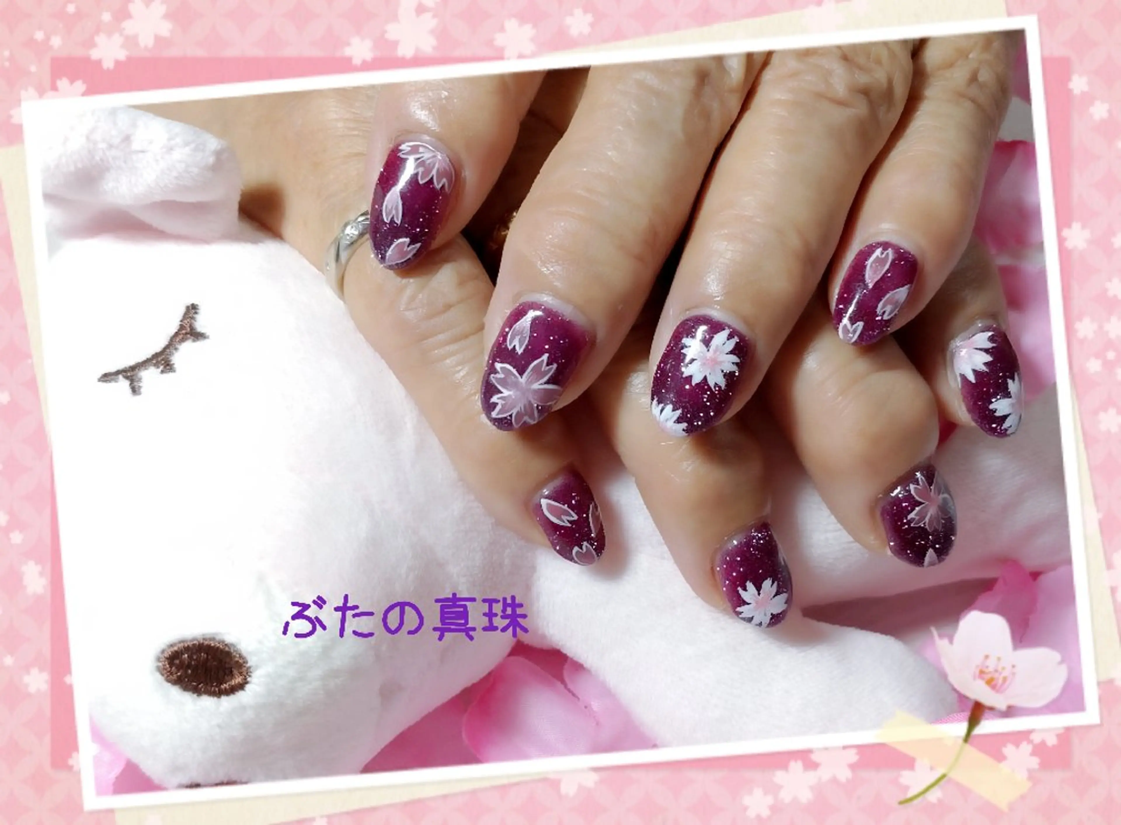 ネイル 桜ネイル ハンドネイル 林 珠里のネイルデザイン