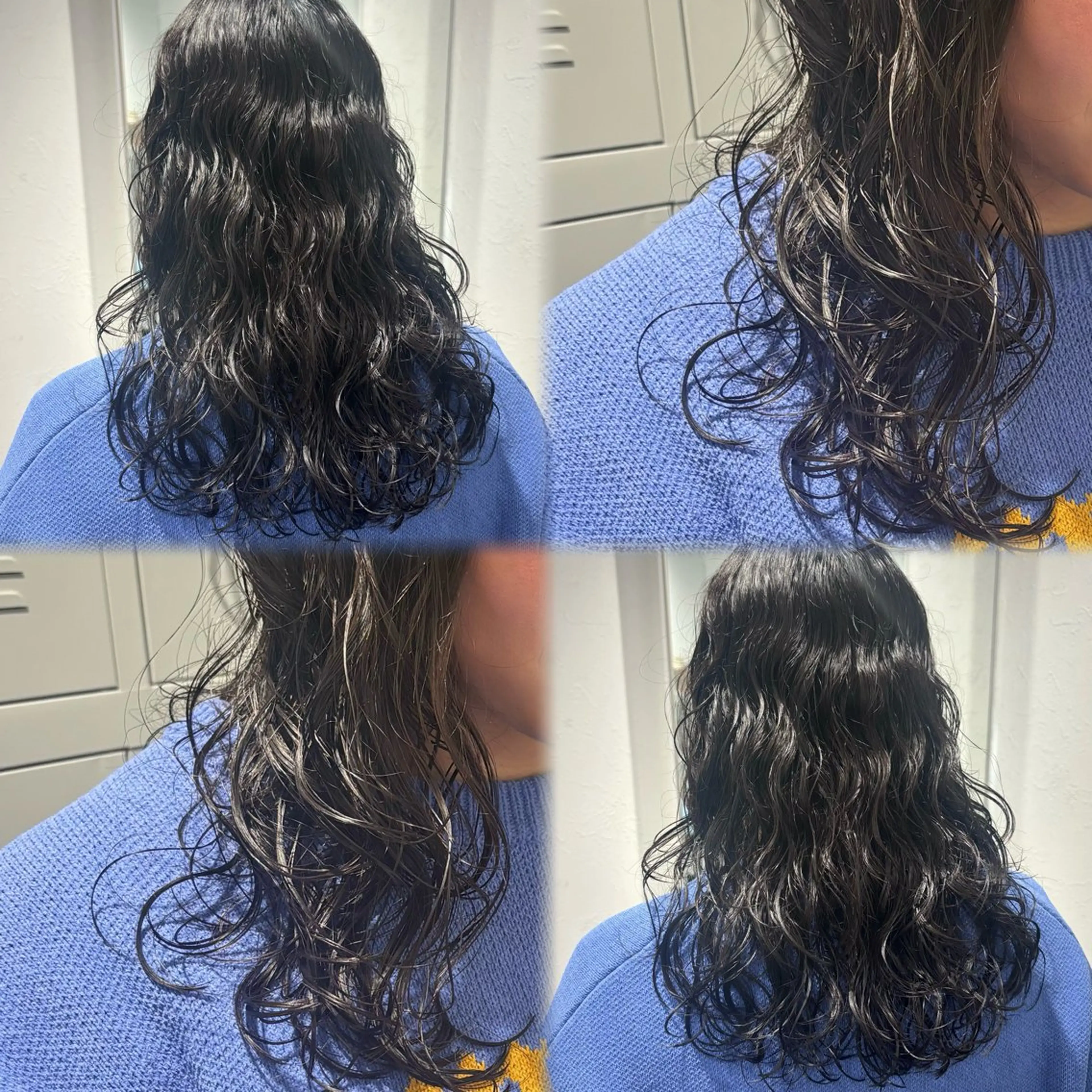 セミロング パーマ 髪質改善ストレート /暖色カラー🎀🪞のヘアスタイル