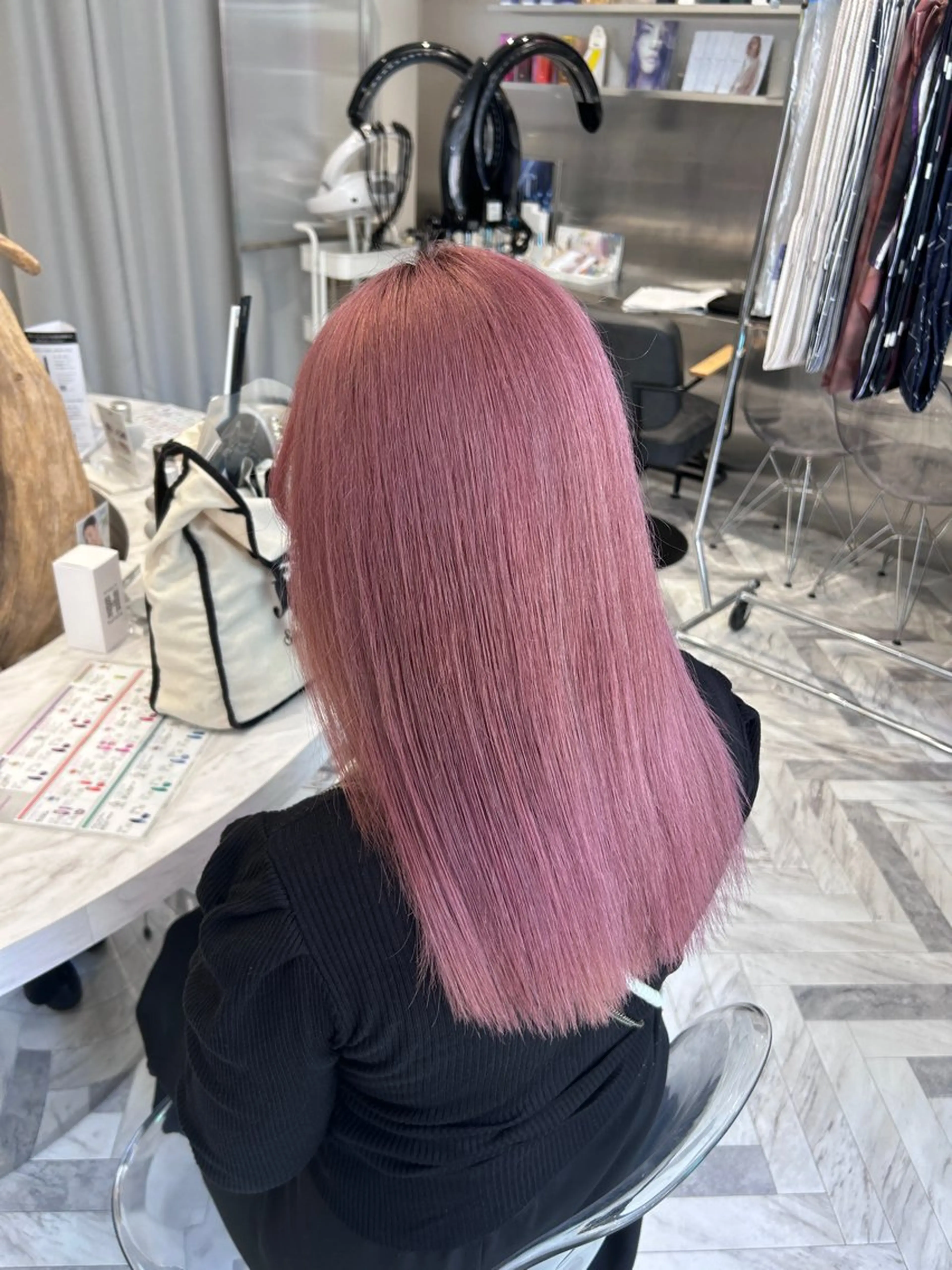 ロング カラー ヘアカラー 冬っぽカラー/ マツエク/ゆきなのマツエク・マツパデザイン